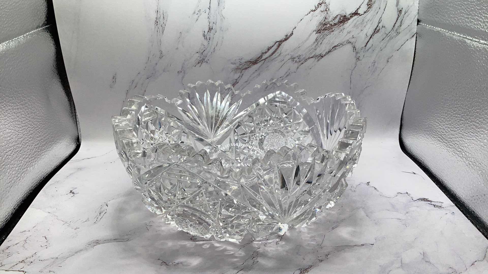 Photo 1 of LENOX PICTURE FRAME, LEADED CUT CRYSTAL BOWL AND 3 DESSERT CUPS