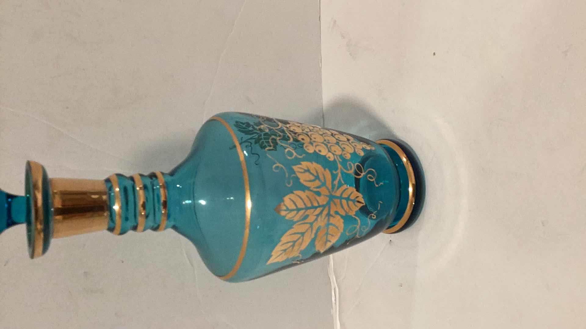 Photo 6 of 2 VINTAGE DECANTERS WITH GLASSWARE