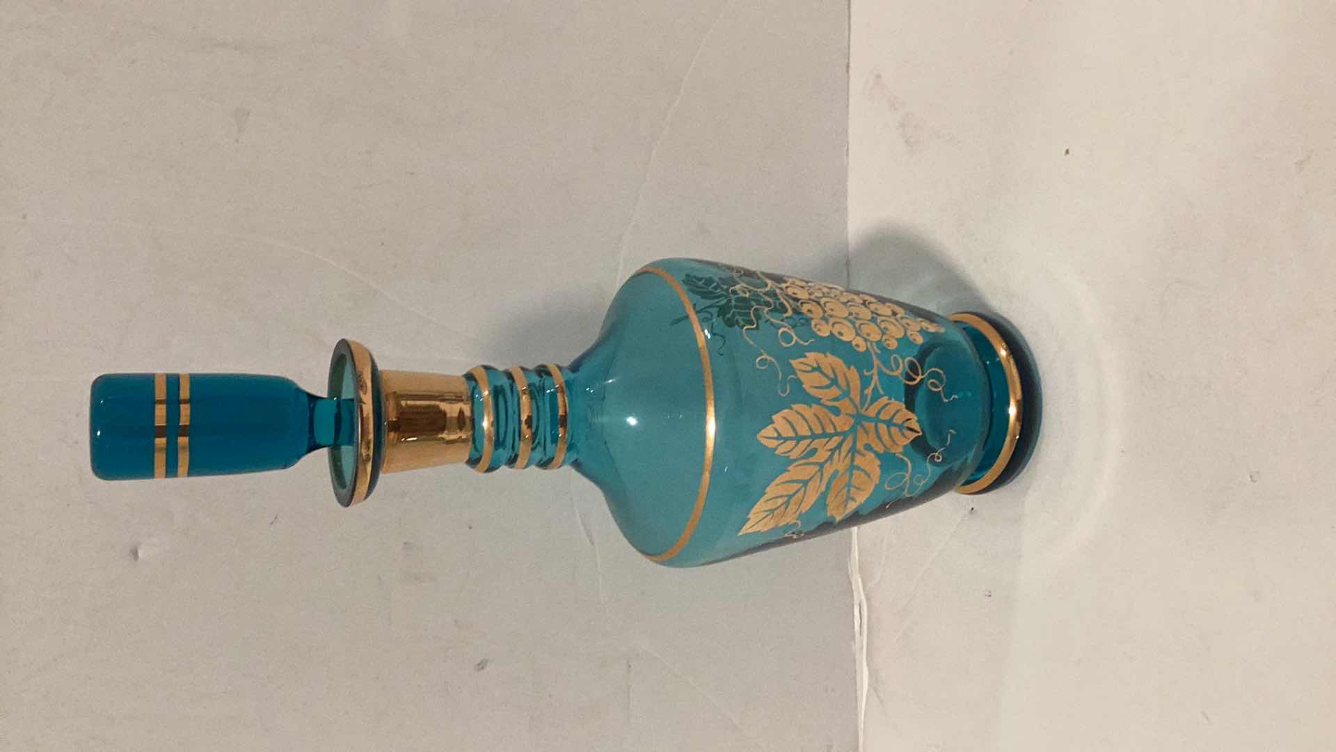 Photo 7 of 2 VINTAGE DECANTERS WITH GLASSWARE