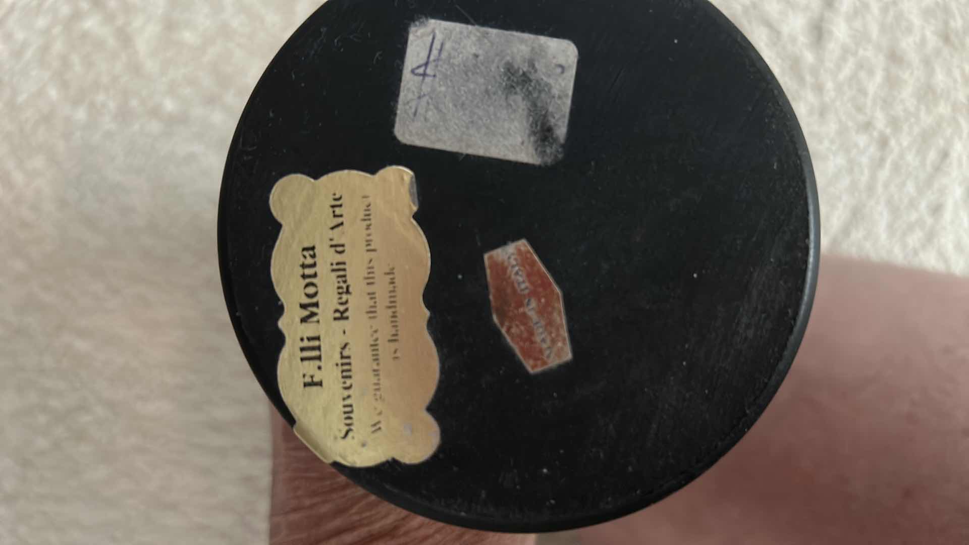 Photo 1 of 4 PIECE HOME DECOR COLLECTIBLES HAND MADE PLATE ITALY 24K GOLD, FIGURINE MADE ON ITALY, 2 ASIAN VASES