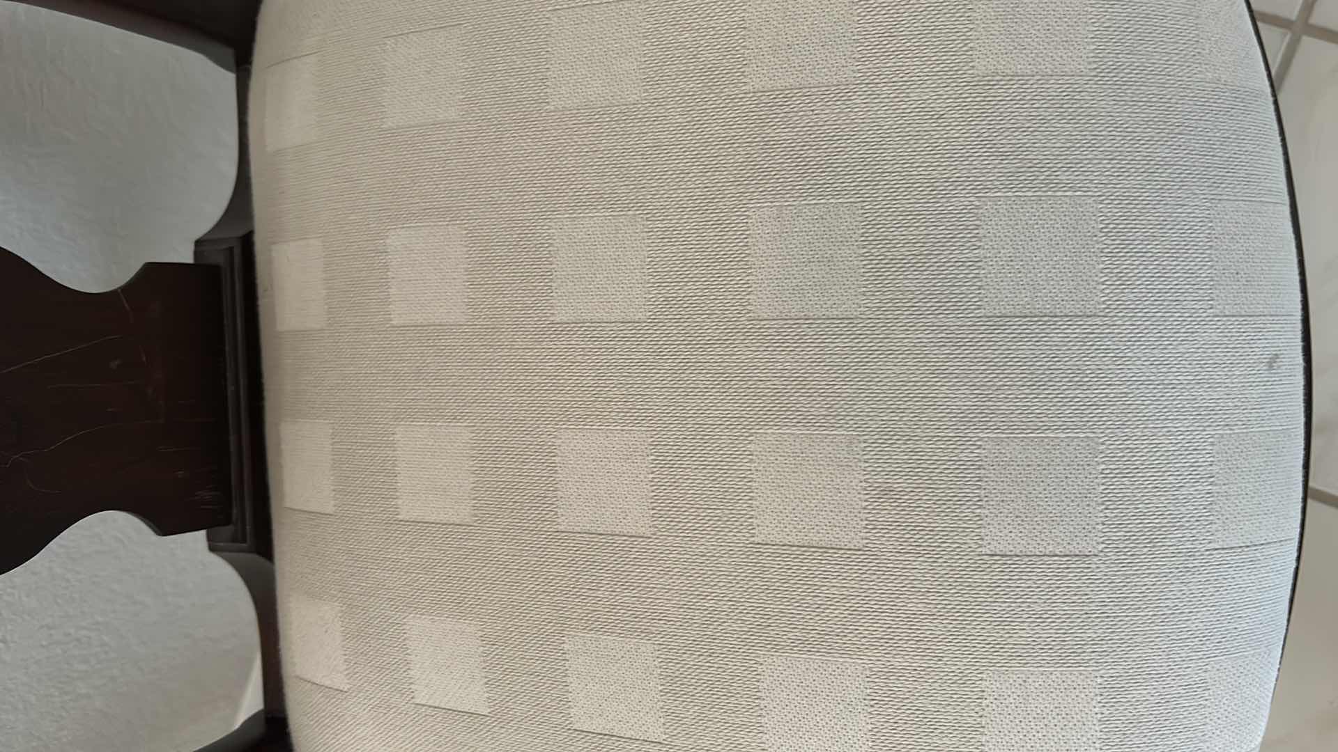 Photo 1 of 2 - ETHAN ALLEN WOOD DINING ROOM CHAIRS WITH IVORY UPHOLSTERY