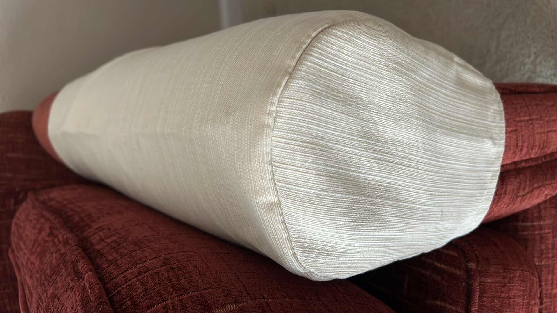 Photo 1 of ETHAN ALLEN SOFA, PILLOWS AND IVORY SUNBRELLA WASHABLE SLIPCOVERS FROM CALICO CORNER WITH ADDITIONAL THROW PILLOWS 7’6”