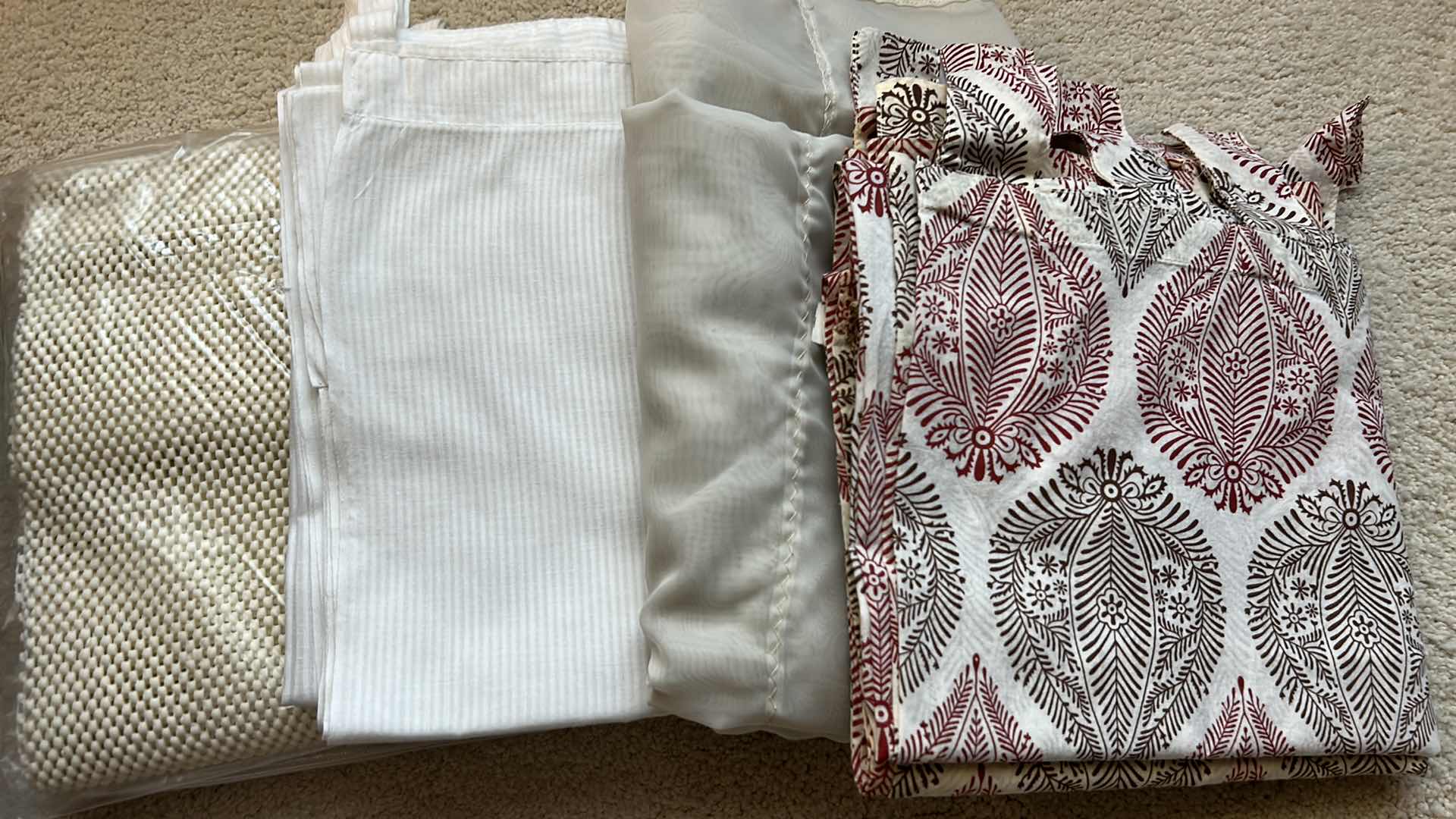 Photo 1 of 3 SETS OF WINDOW PANELS AND RUG ANTI SLIP PAD