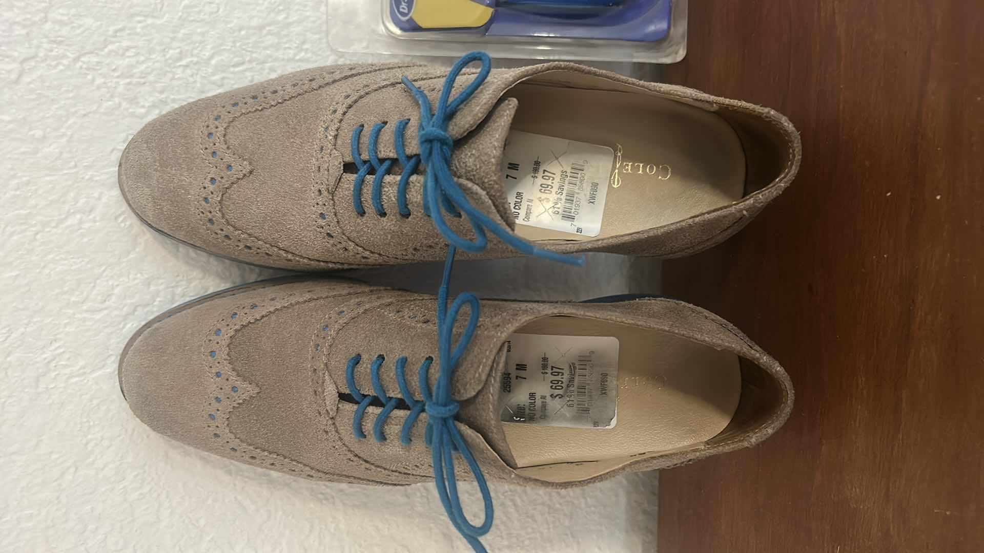 Photo 1 of COLE HAAN SUEDE OXFORDS SIZE 7 and MASSAGING GEL INSERT
