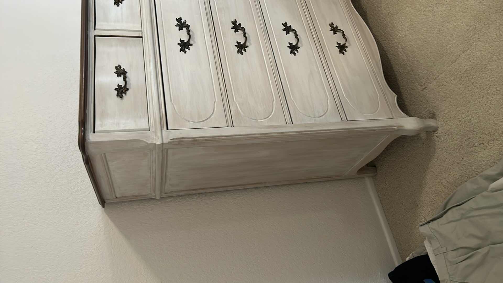 Photo 1 of MID CENTURY MODERN WHITE WASHED 6 DRAWER CHEST WITH DOVE TAILED DRAWERS 36” x 20” x H49”