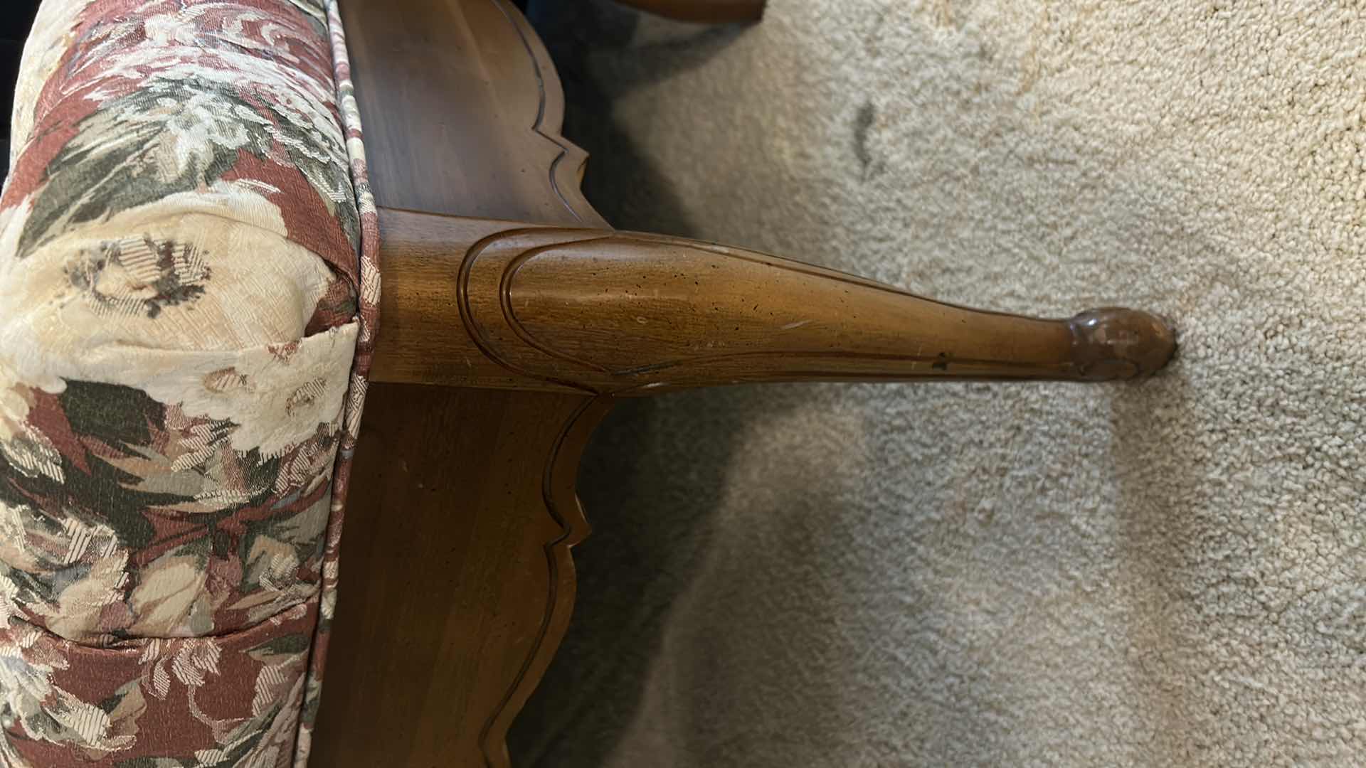 Photo 1 of CUSTOM WOOD BENCH REUPHOLSTERED  51” x 22” H18”