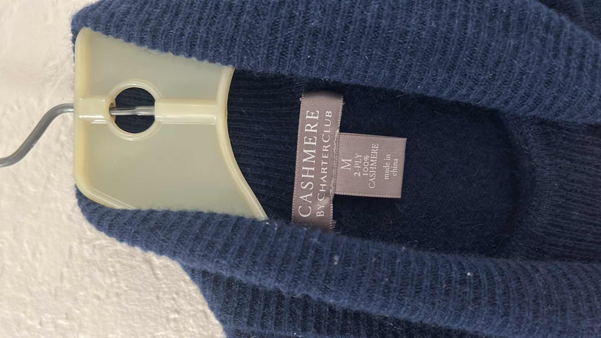 View 2 of NAVY BLUE CASHMERE SWEATER SIZED M  BUT MORE LIKE A SIZE SMALL
