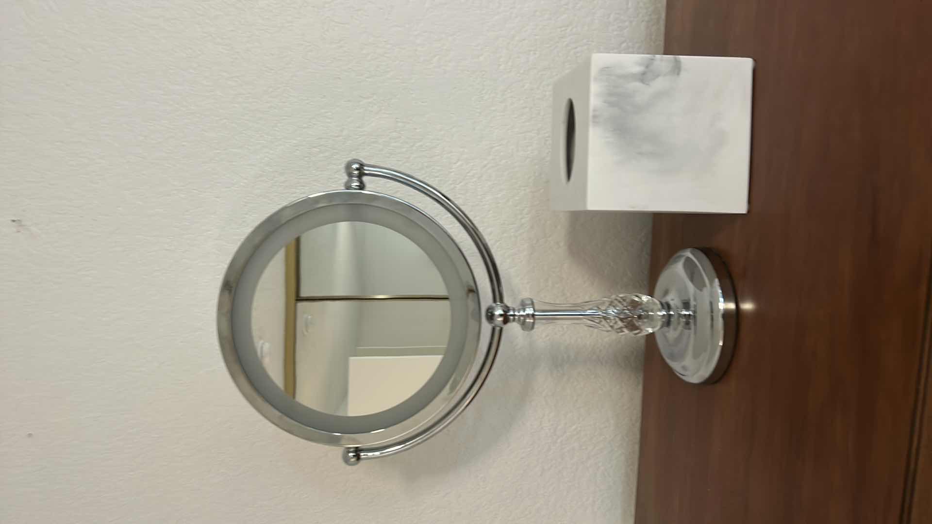 Photo 1 of 2 SIDED MAKEUP MIRROR AND KLEENEX HOLDER