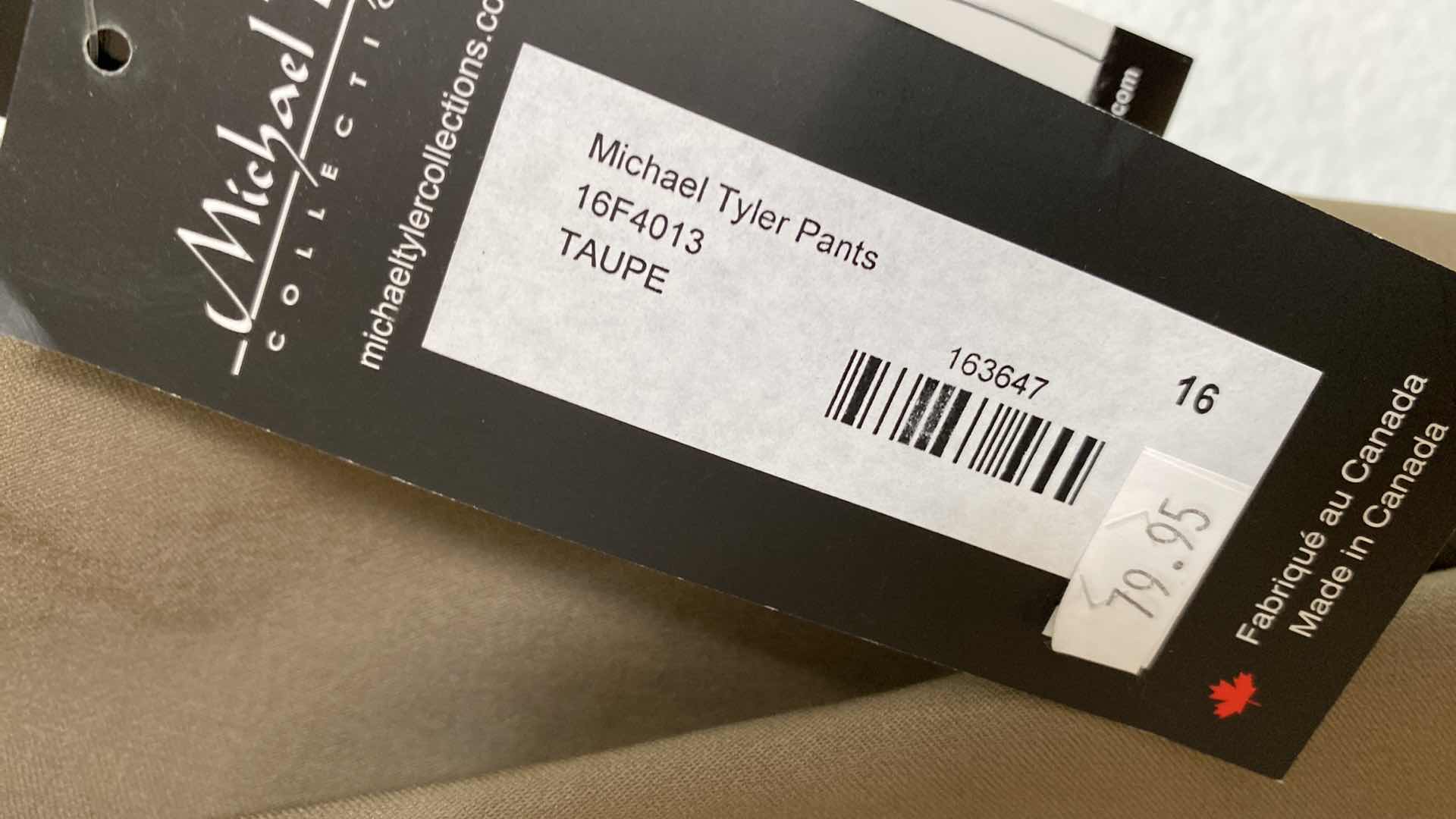 Photo 1 of NWT WOMEN’S SIZE 16 MICHAEL TYLER PULL ON PANTS 