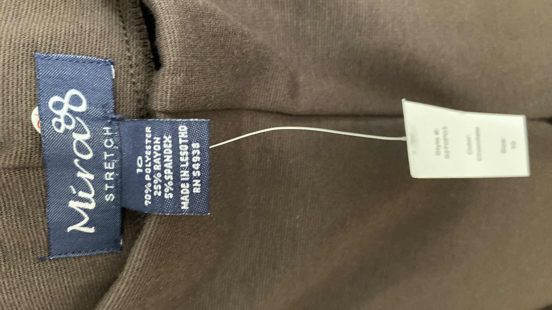 Photo 1 of NWT WOMEN’S SIZE 10 - 2 PAIRS MIRA 88 STRETCH PANTS $39.95 EACH