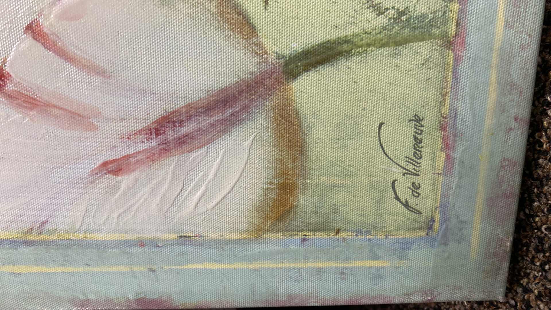 Photo 1 of NEW 4 WRAPED CANVAS FLORAL ARTWORK 12” X 16” EACH ARTWORK $79 EACH