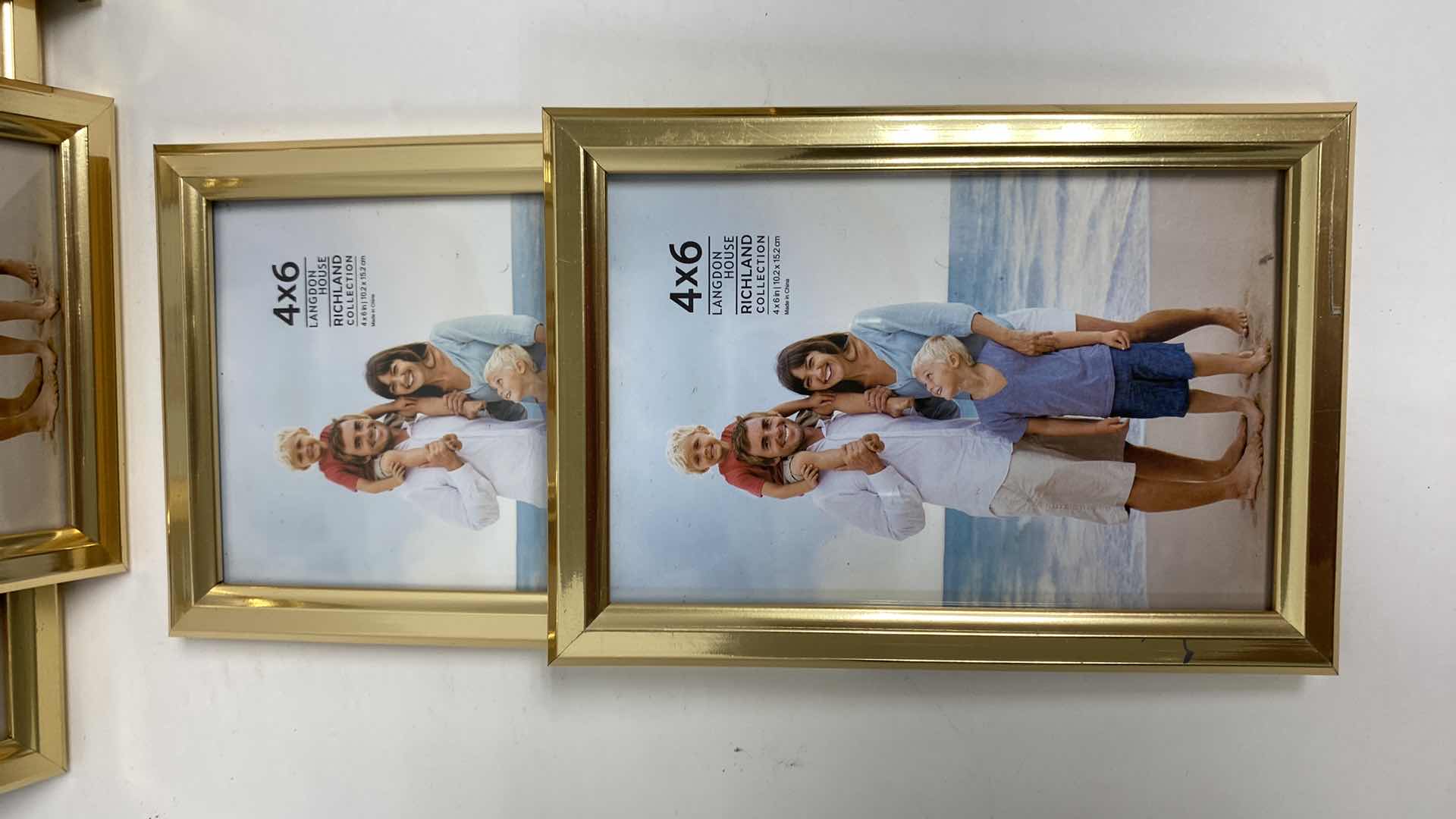 Photo 1 of NEW 13- BRASS COLOR METAL PICTURE FRAMES 4” X 6”