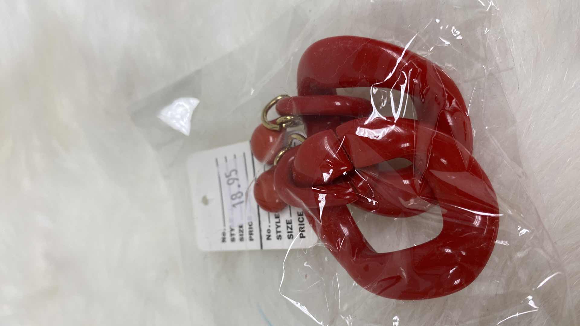 Photo 1 of NEW PAIR OF LUCITE EARRINGS COSTUME JEWELRY