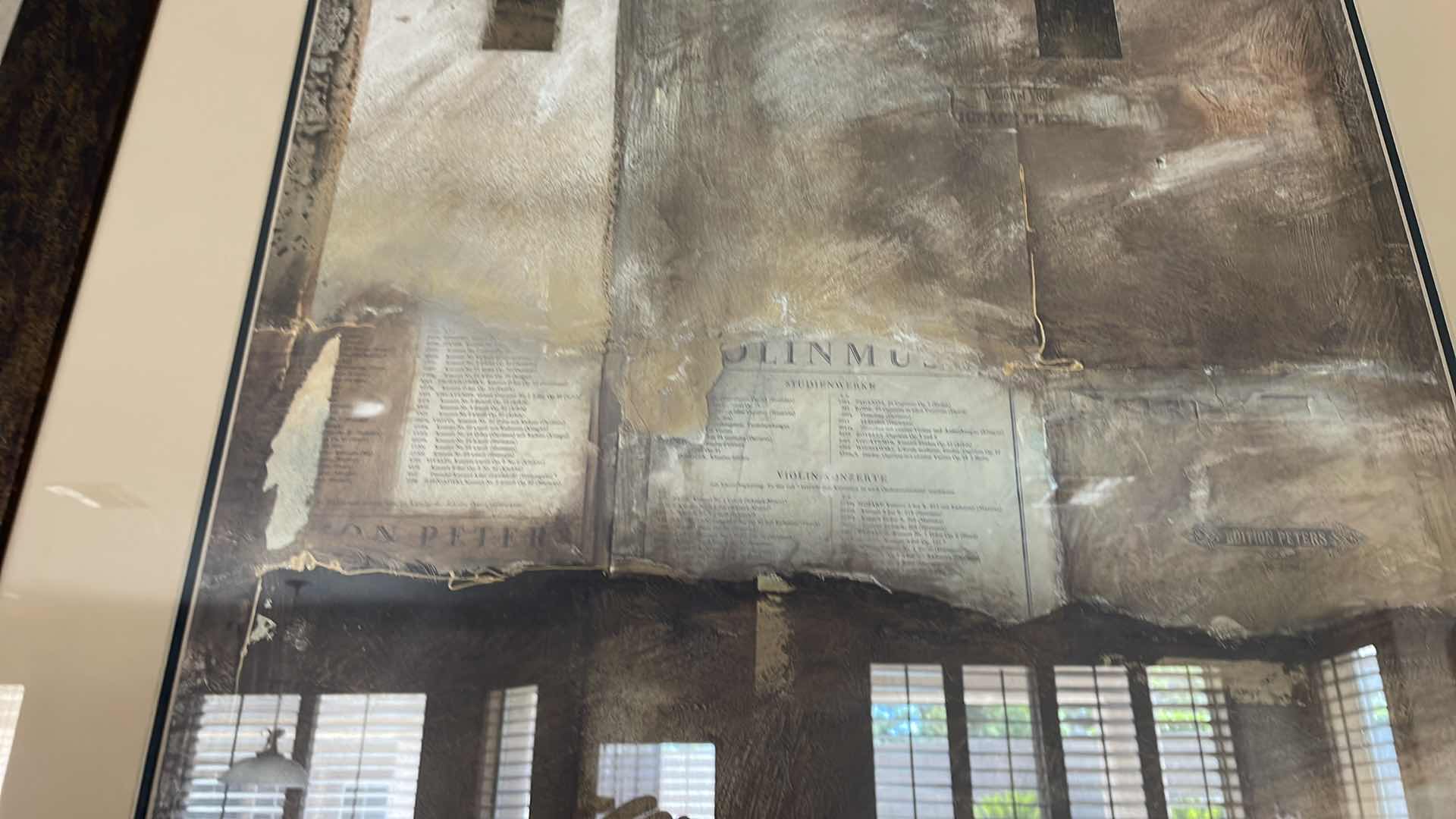 Photo 1 of FRAMED SHEET MUSIC ARTWORK  36”x  42” 2 PC