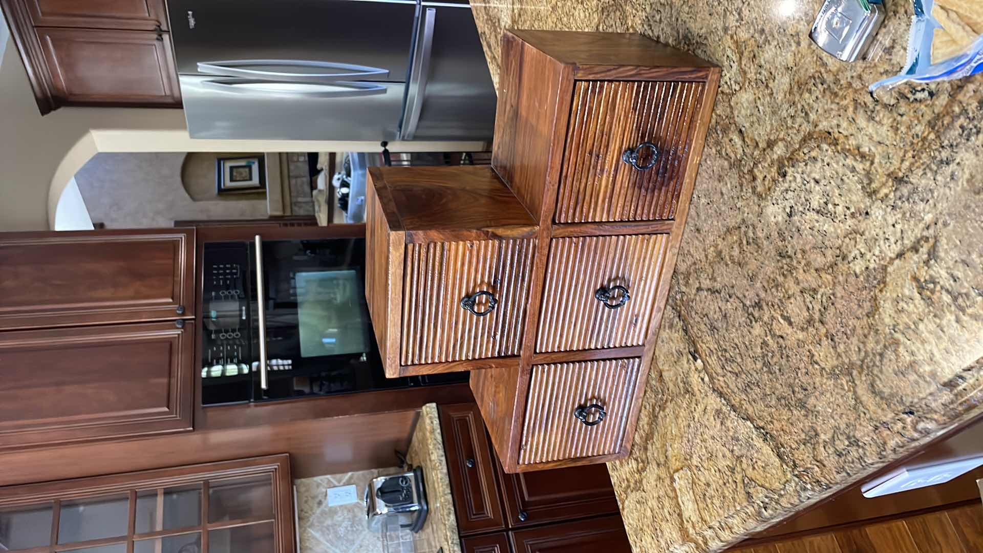 Photo 1 of 4 DRAWER HEAVY HARDWOOD CENTERPIECE 14” , 22”