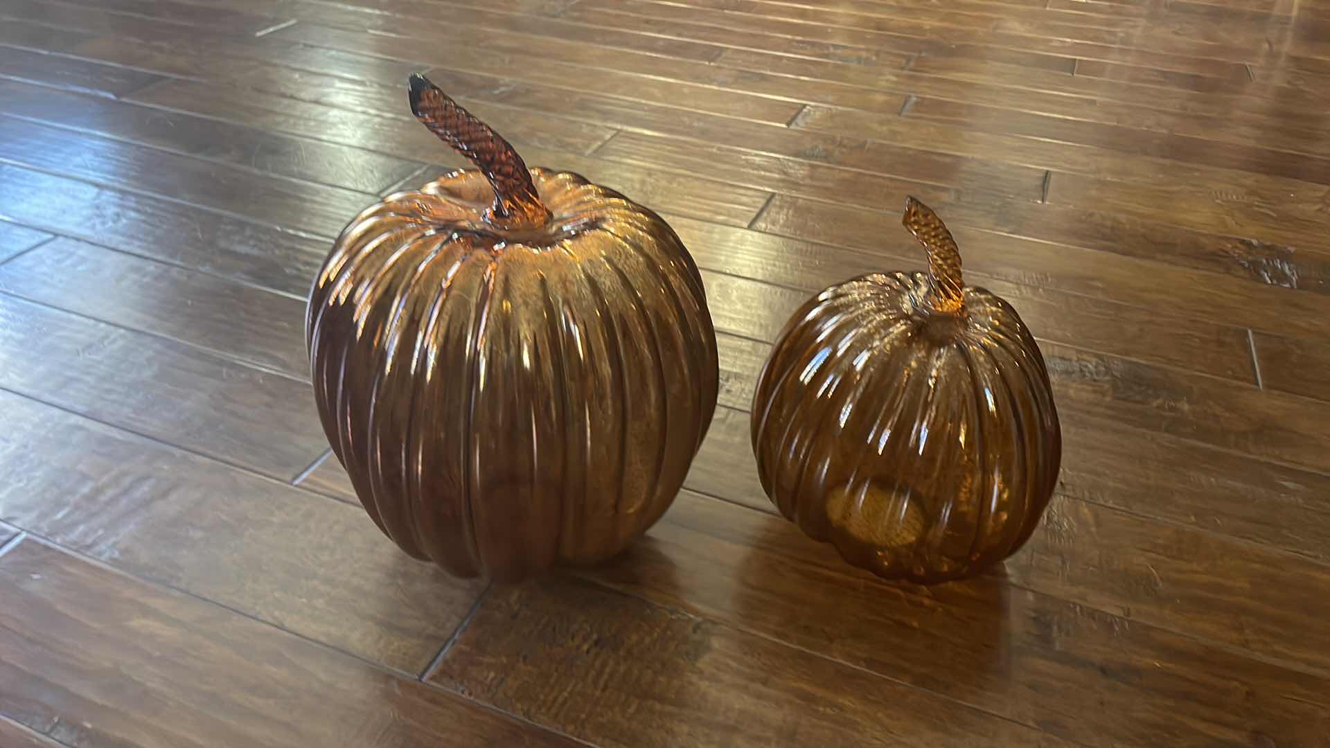 Photo 2 of GLASS PUMPKINS 16” , 12”