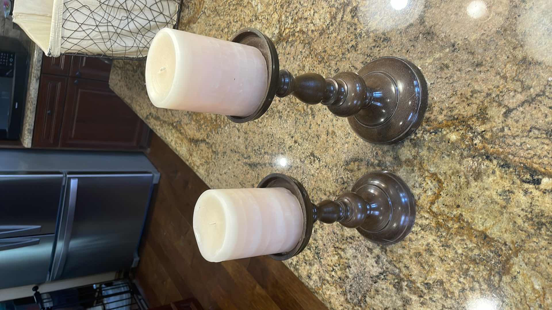 Photo 1 of CANDLE STICKS  METAL 14”, 12”