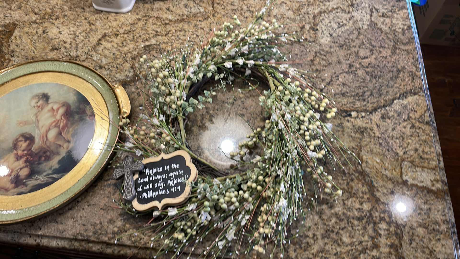 Photo 1 of ANGEL DECOR AND WREATH