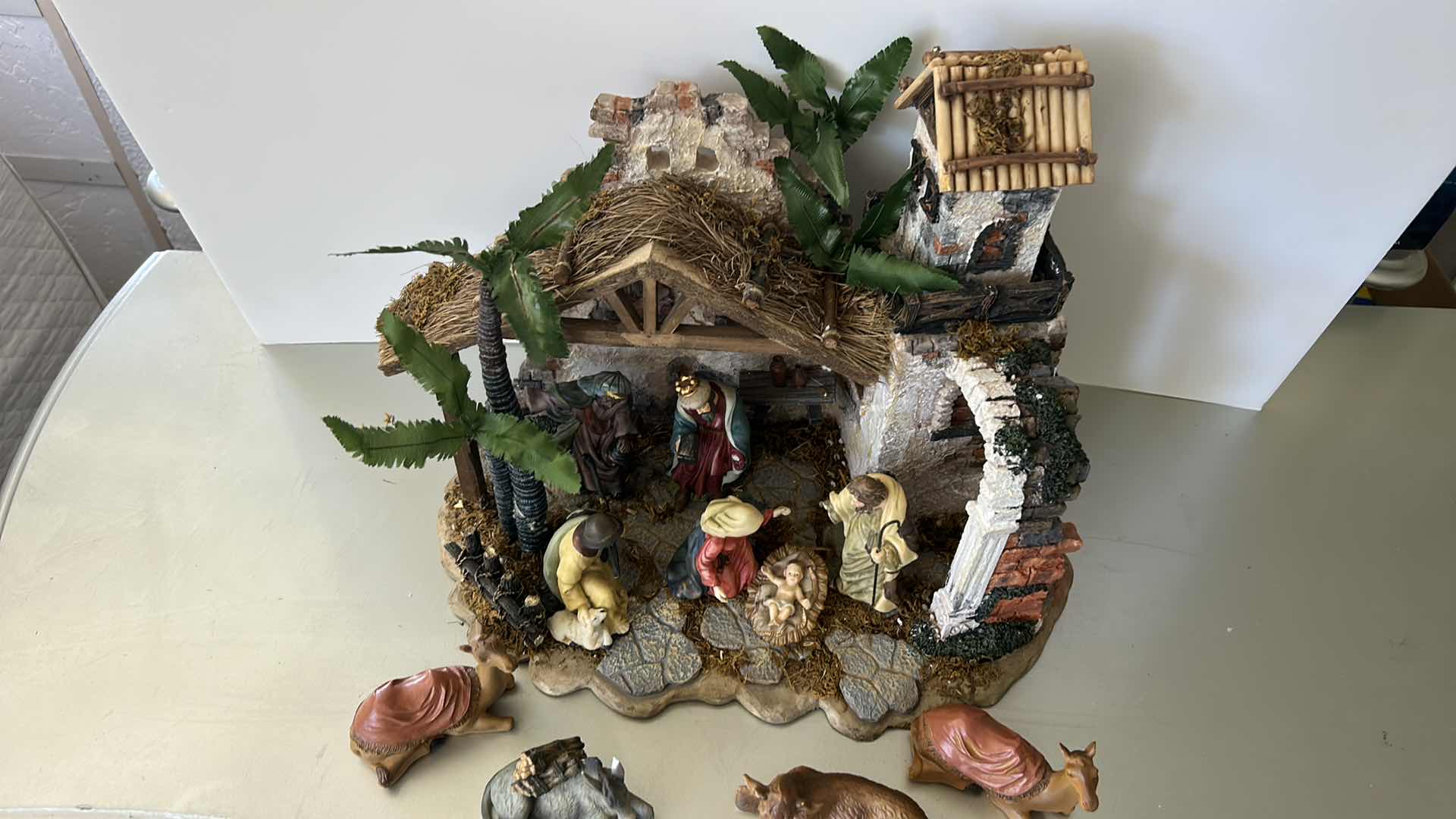 Photo 1 of CERAMIC NATIVITY WITH FIGURES  