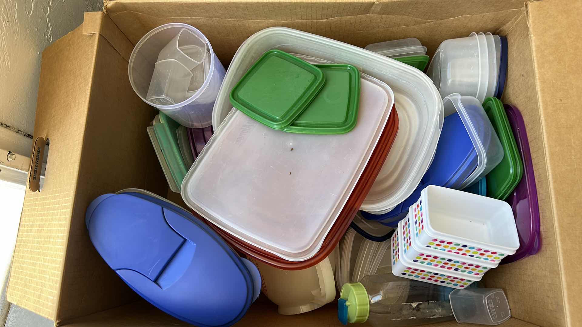 Photo 1 of LARGE BOX OF TUPPERWARE
