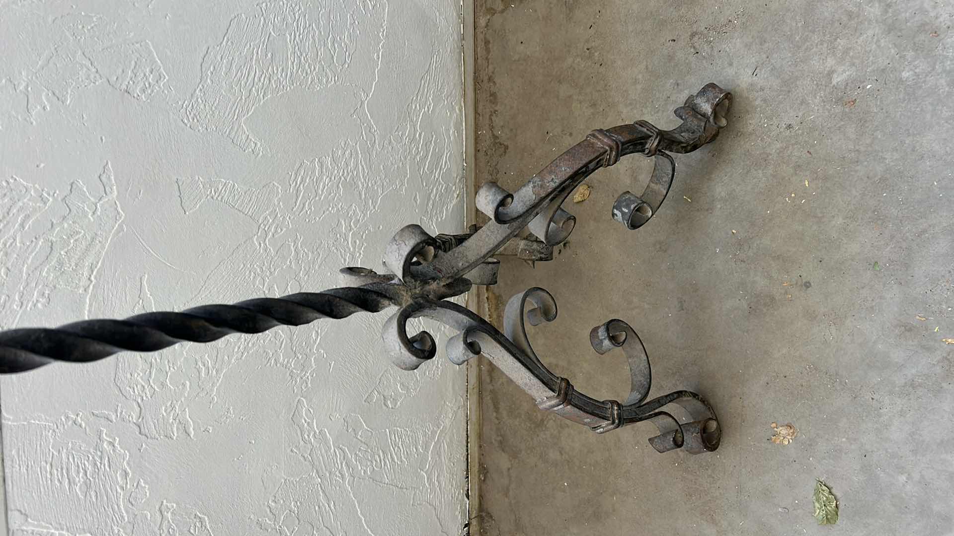 Photo 3 of HEAVY WROUGHT IRON CANDLE HOLDER 6’