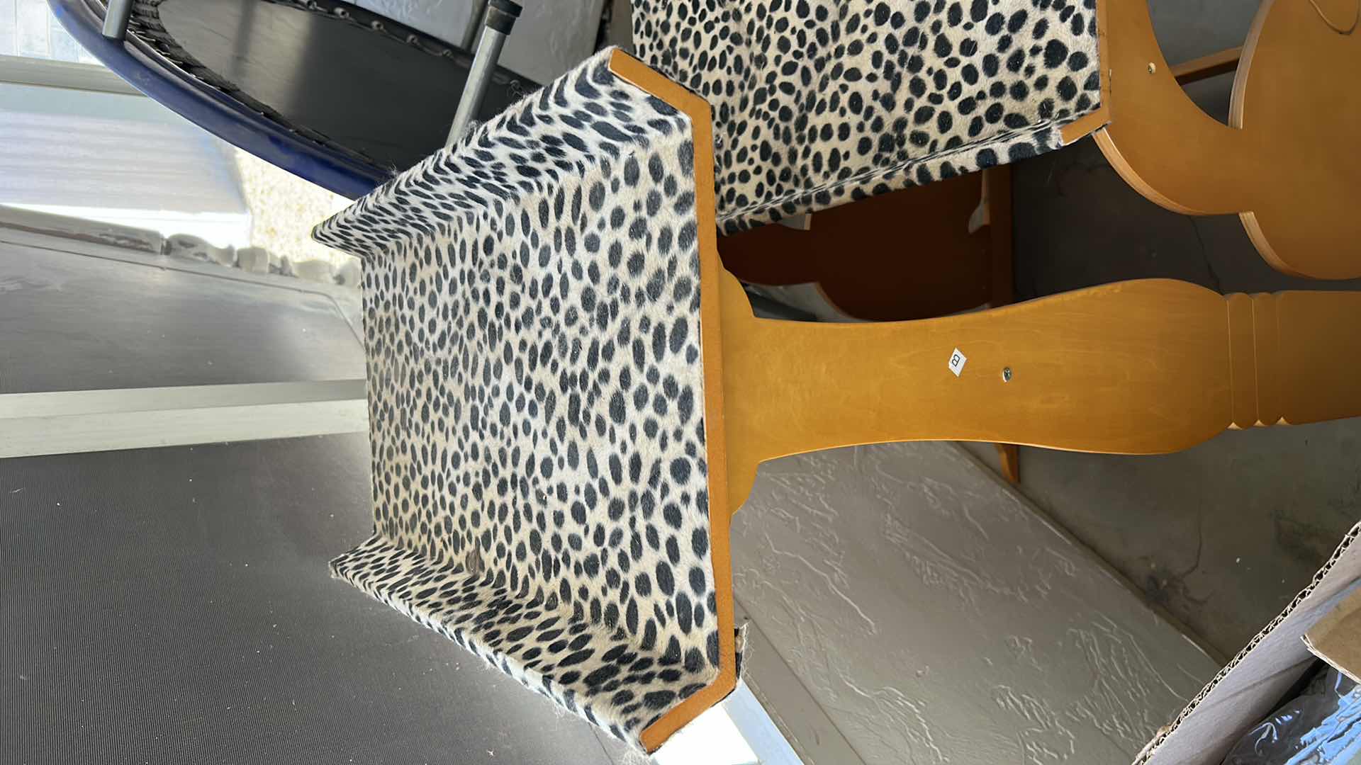 Photo 1 of CARVED WOOD 2-TIERED CAT STAND 2‘ x H27“ 