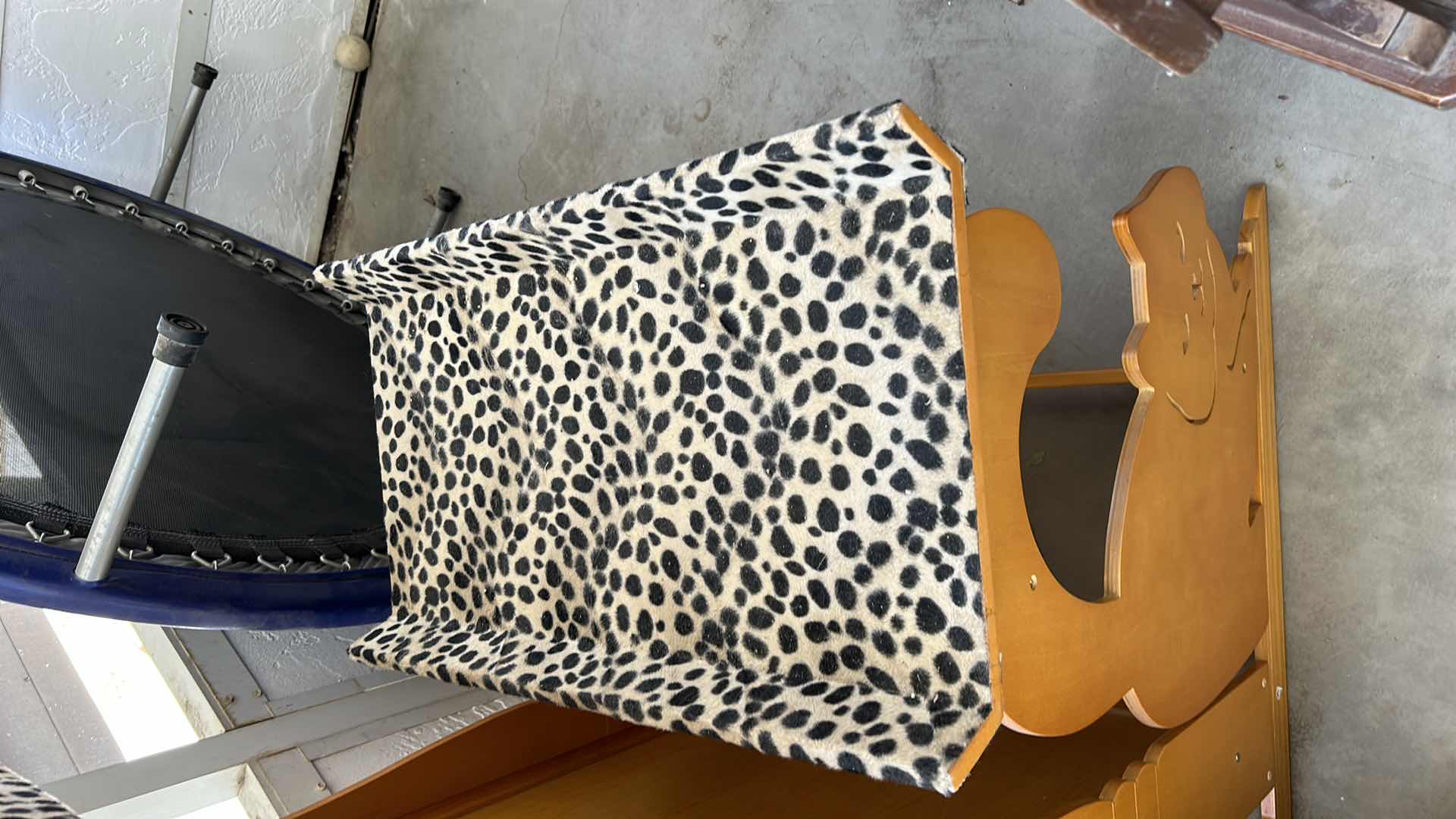 Photo 1 of CARVED WOOD 2-TIERED CAT STAND 2‘ x H27“ 