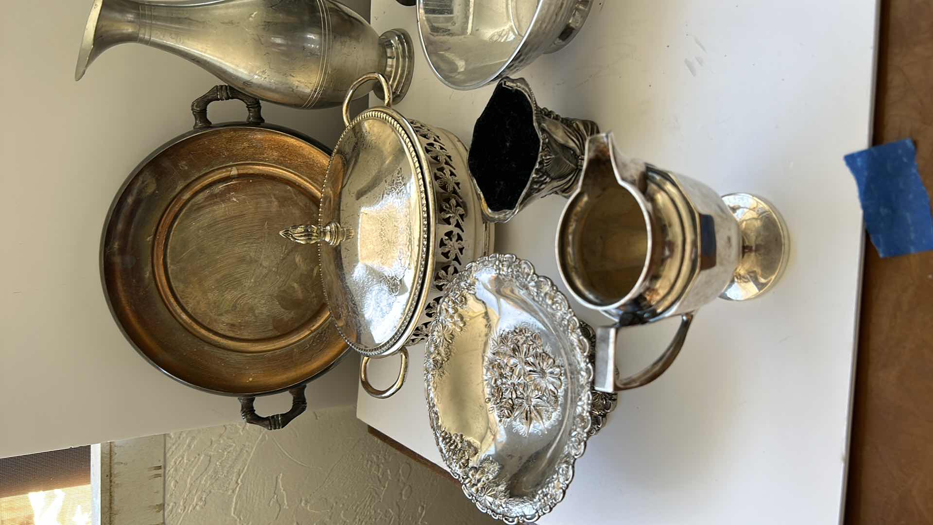 Photo 1 of VINTAGE SILVER AND PEWTER ASSORTMENT