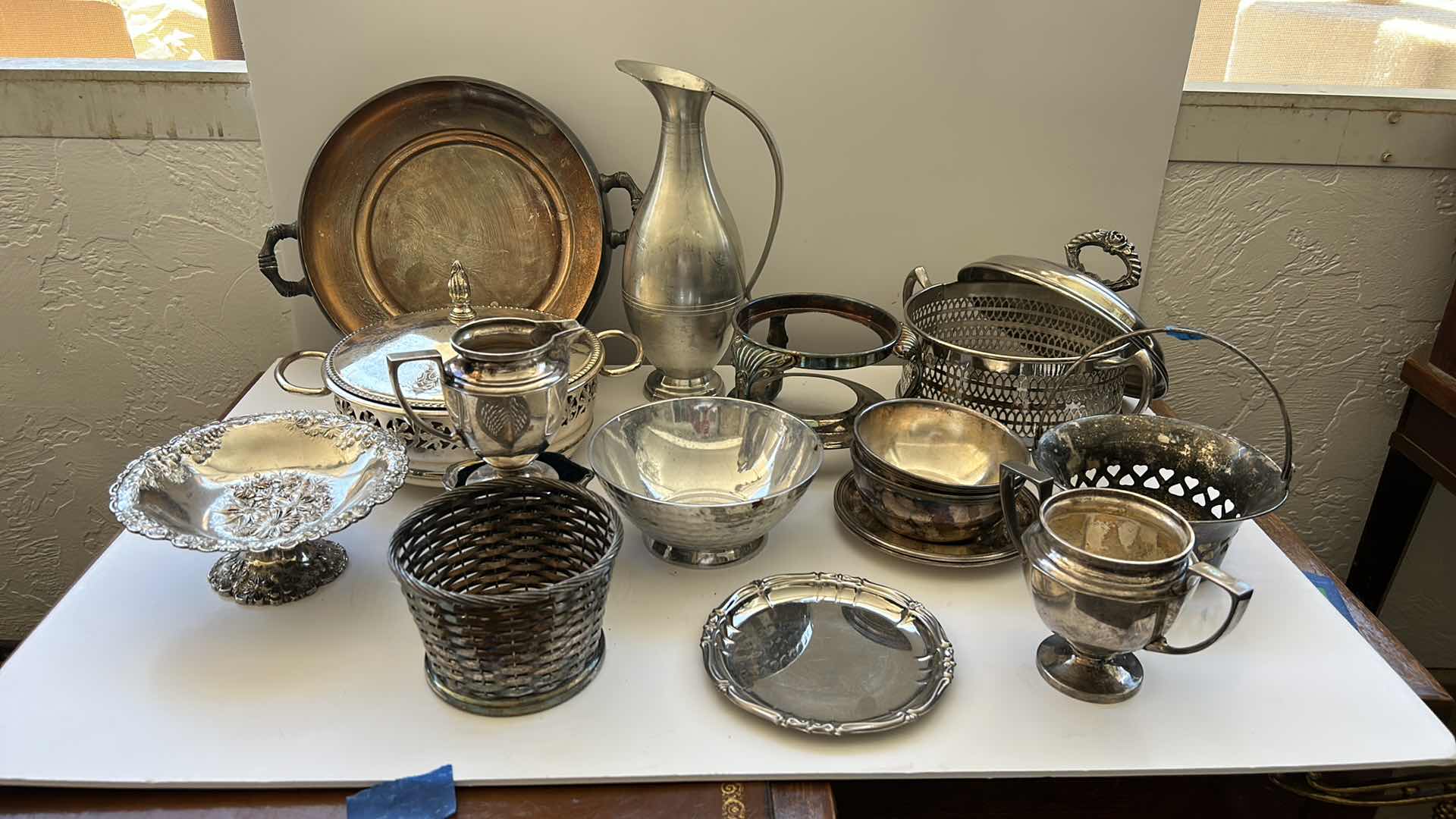 Photo 1 of VINTAGE SILVER AND PEWTER ASSORTMENT