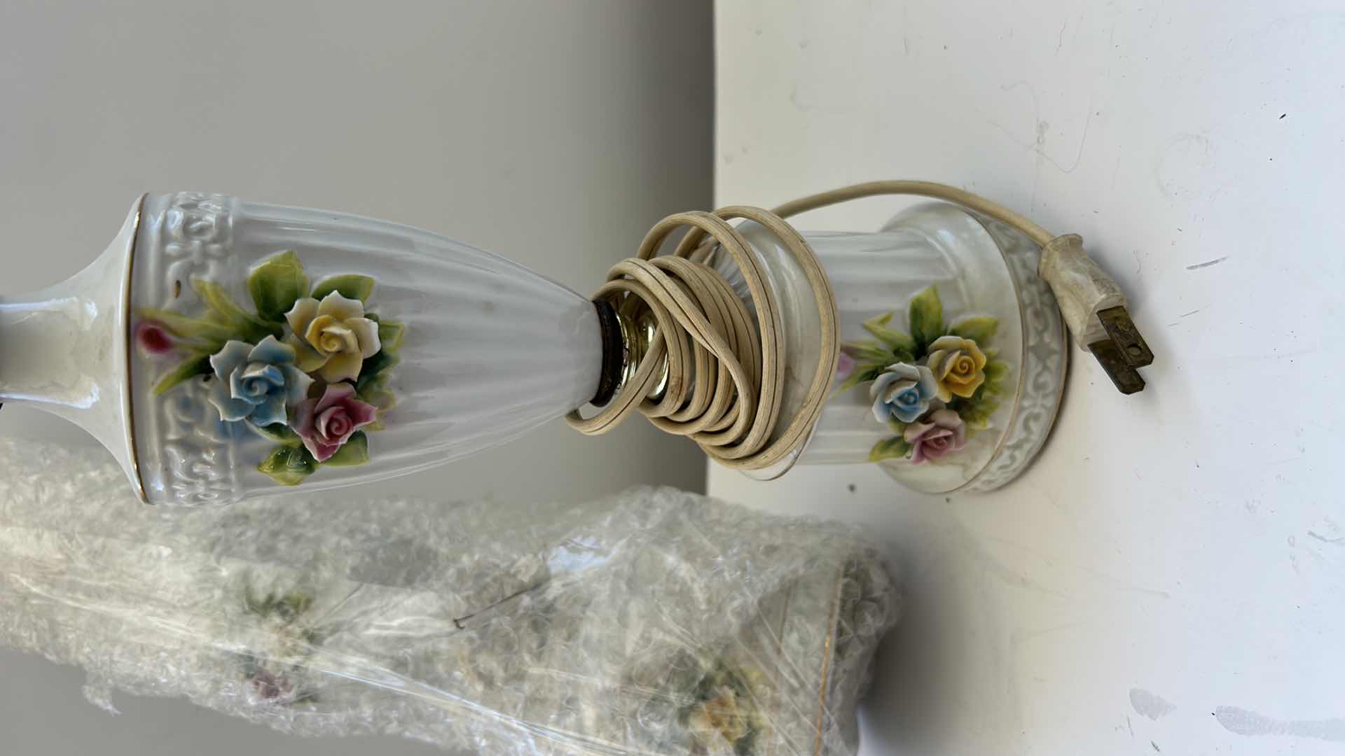 Photo 1 of 2-VINTAGE PORCELAIN LAMPS H14”