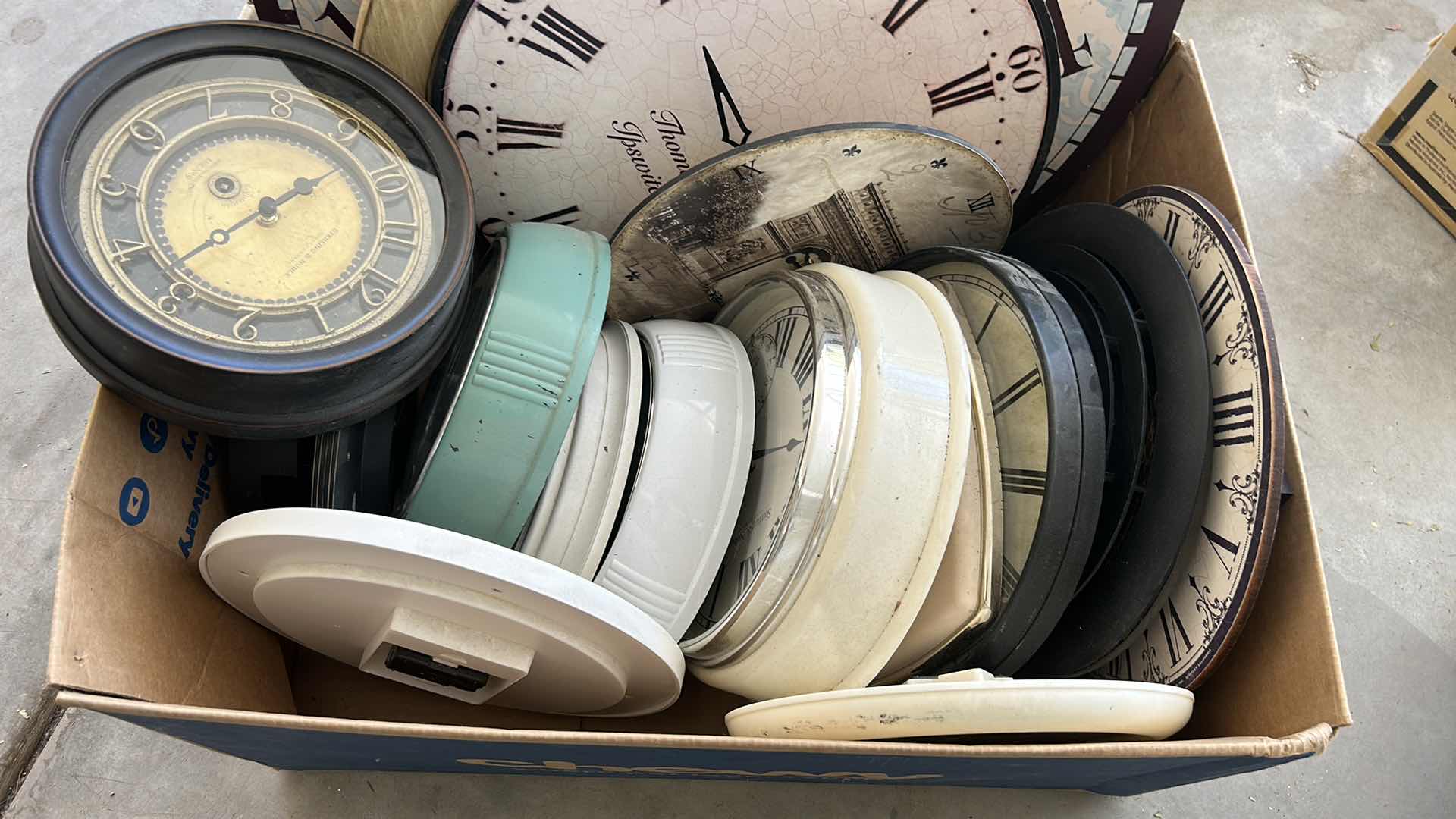 Photo 1 of BOX OF CLOCKS