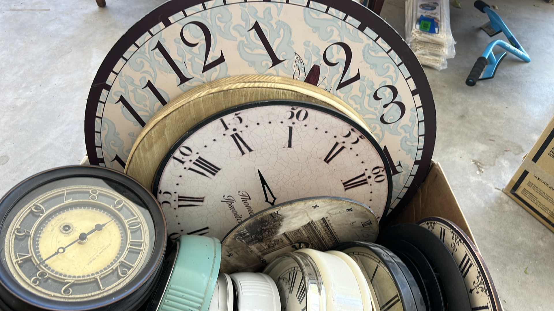 Photo 1 of BOX OF CLOCKS