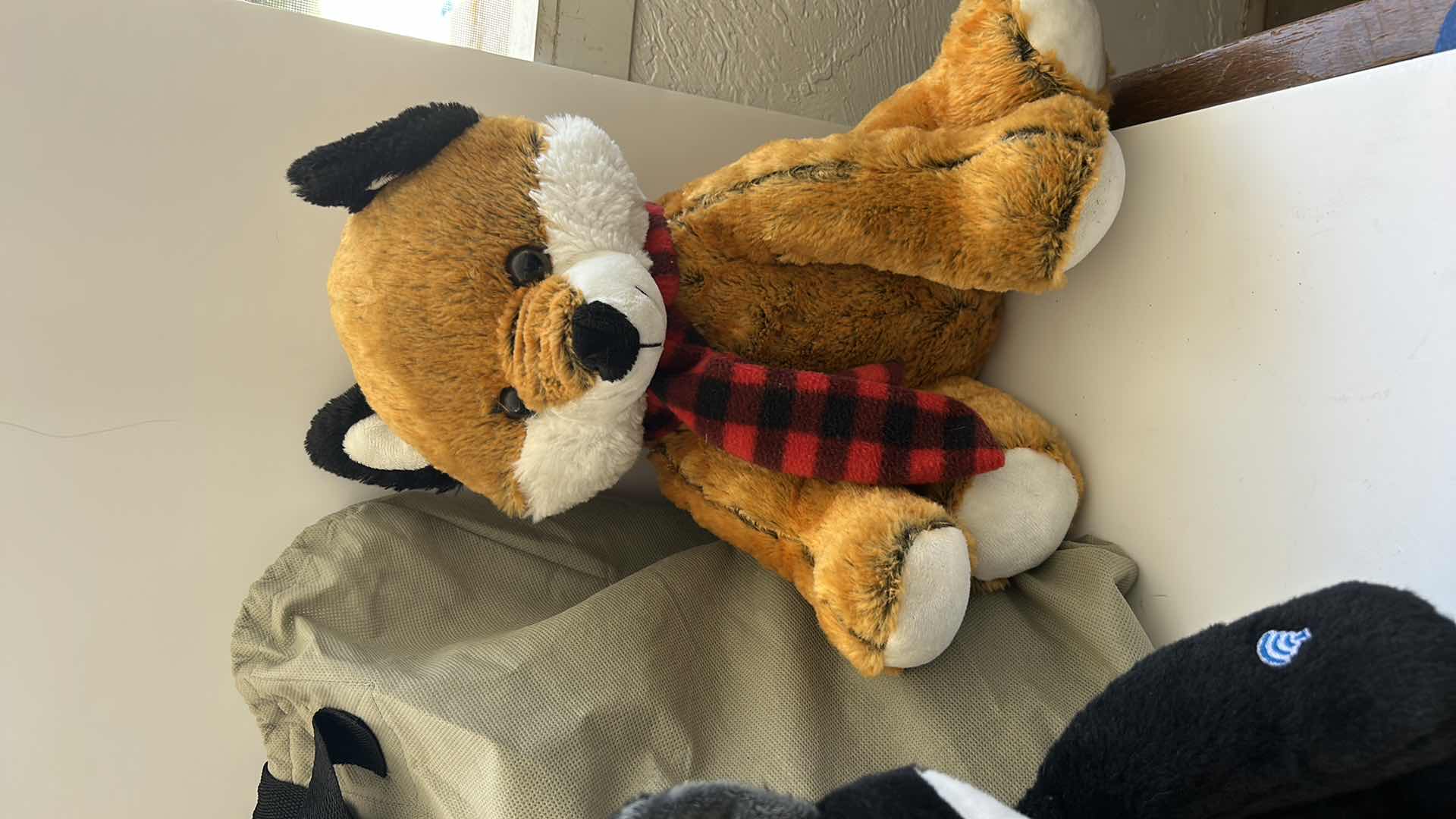 Photo 1 of INTEX FAST FILL AIR MATTRESS AND 2 STUFFED ANIMALS