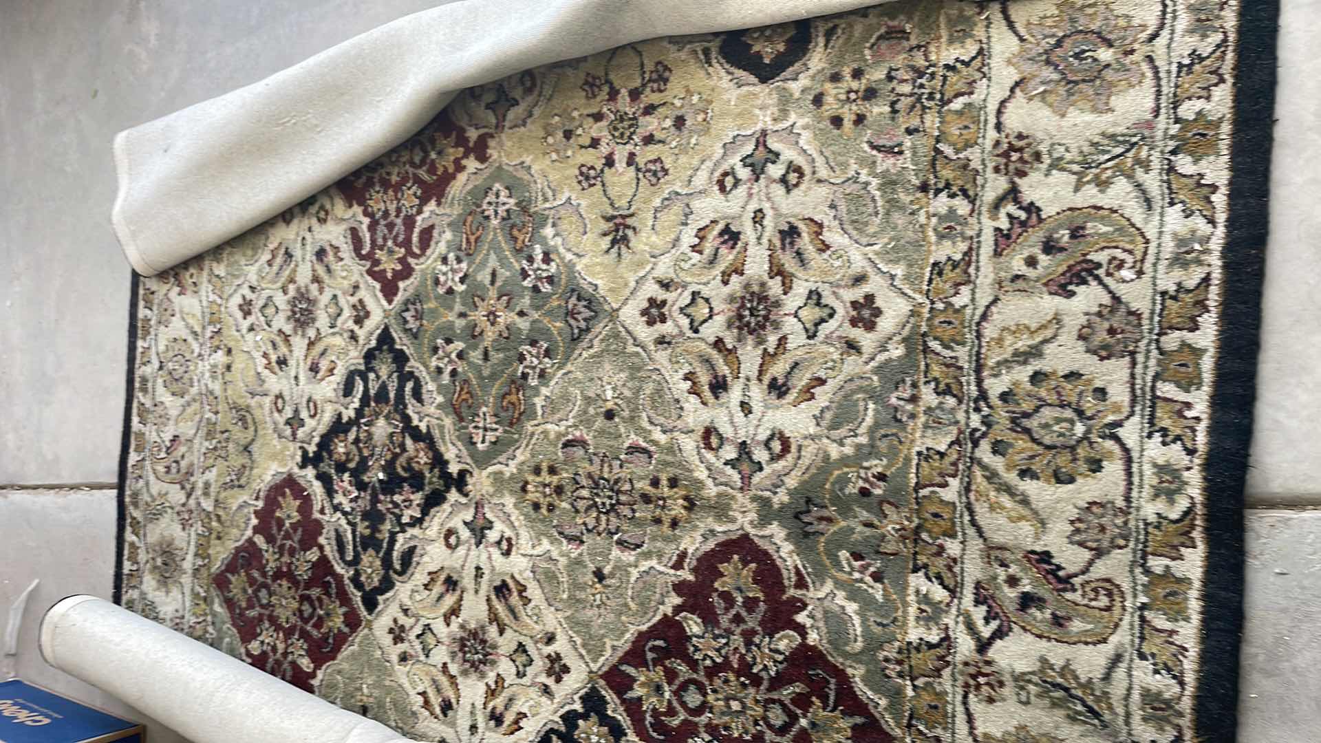 Photo 1 of HAND TUFTED NATIVE INDIA TRADITIONAL PERSIAN 80%WOOL 20”COTTON LARGE RUG  10”x13”