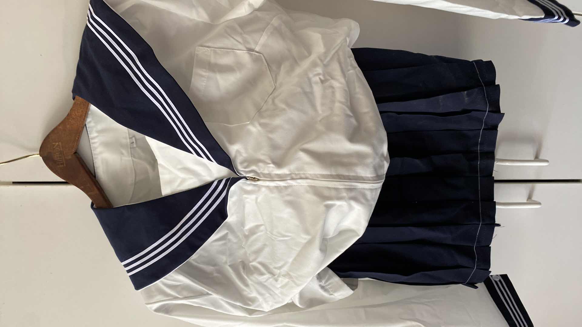Photo 1 of WOMENS SIZE LARGE SAILOR TOP AND SKIRT