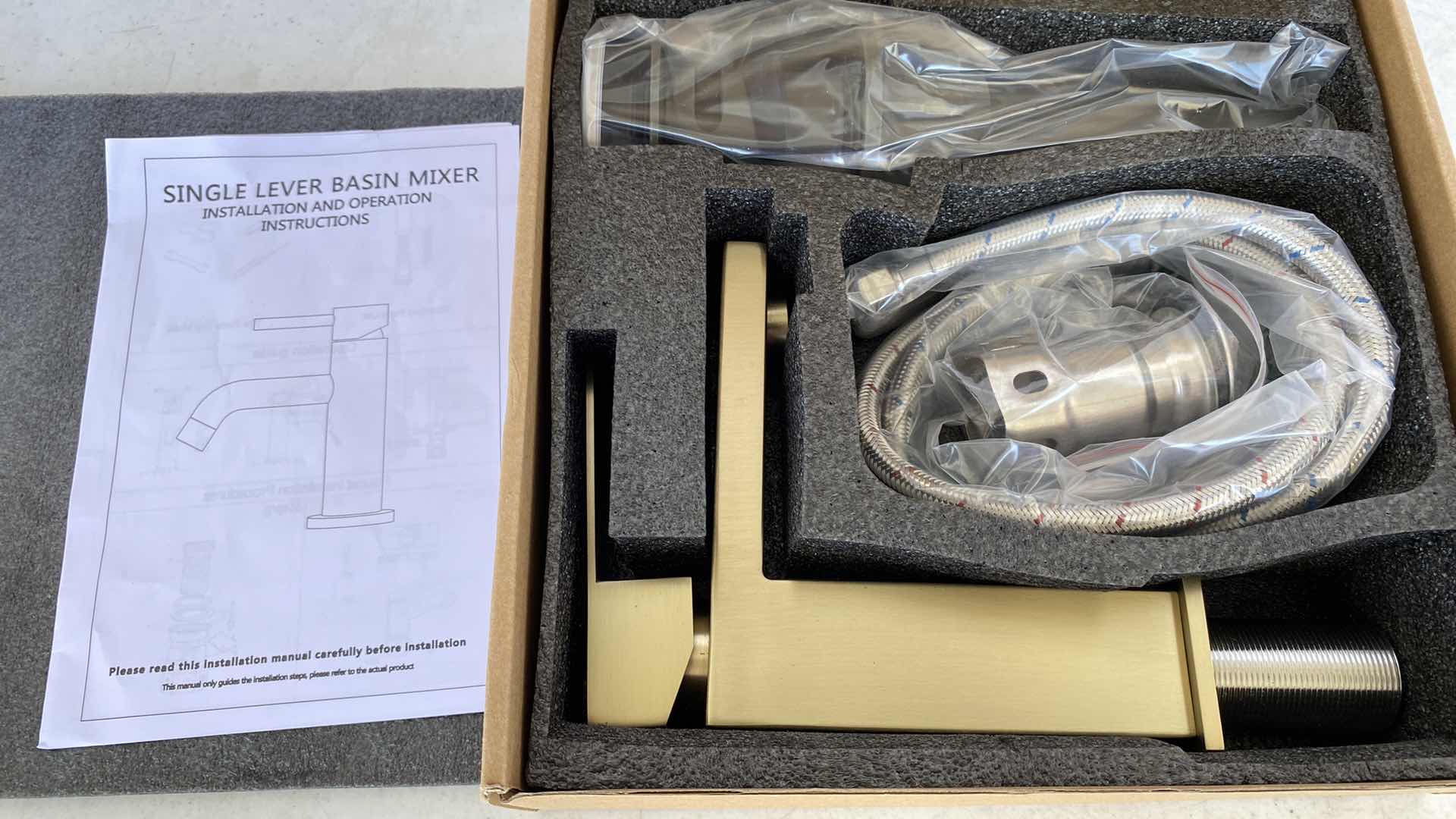 Photo 1 of KENES SINGLE LEVER BASIN FAUCET BRUSHED GOLD