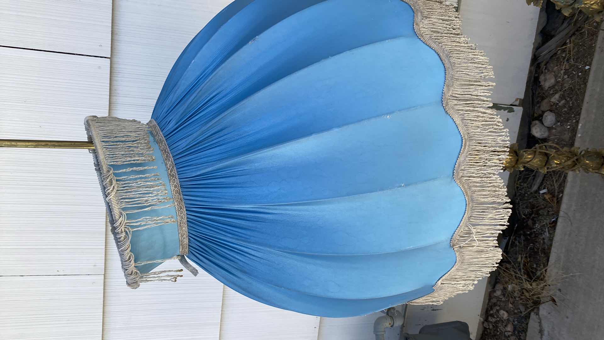 Photo 1 of PAIR OF VINTAGE FLOOR LAMPS WITH SHADES H 66”