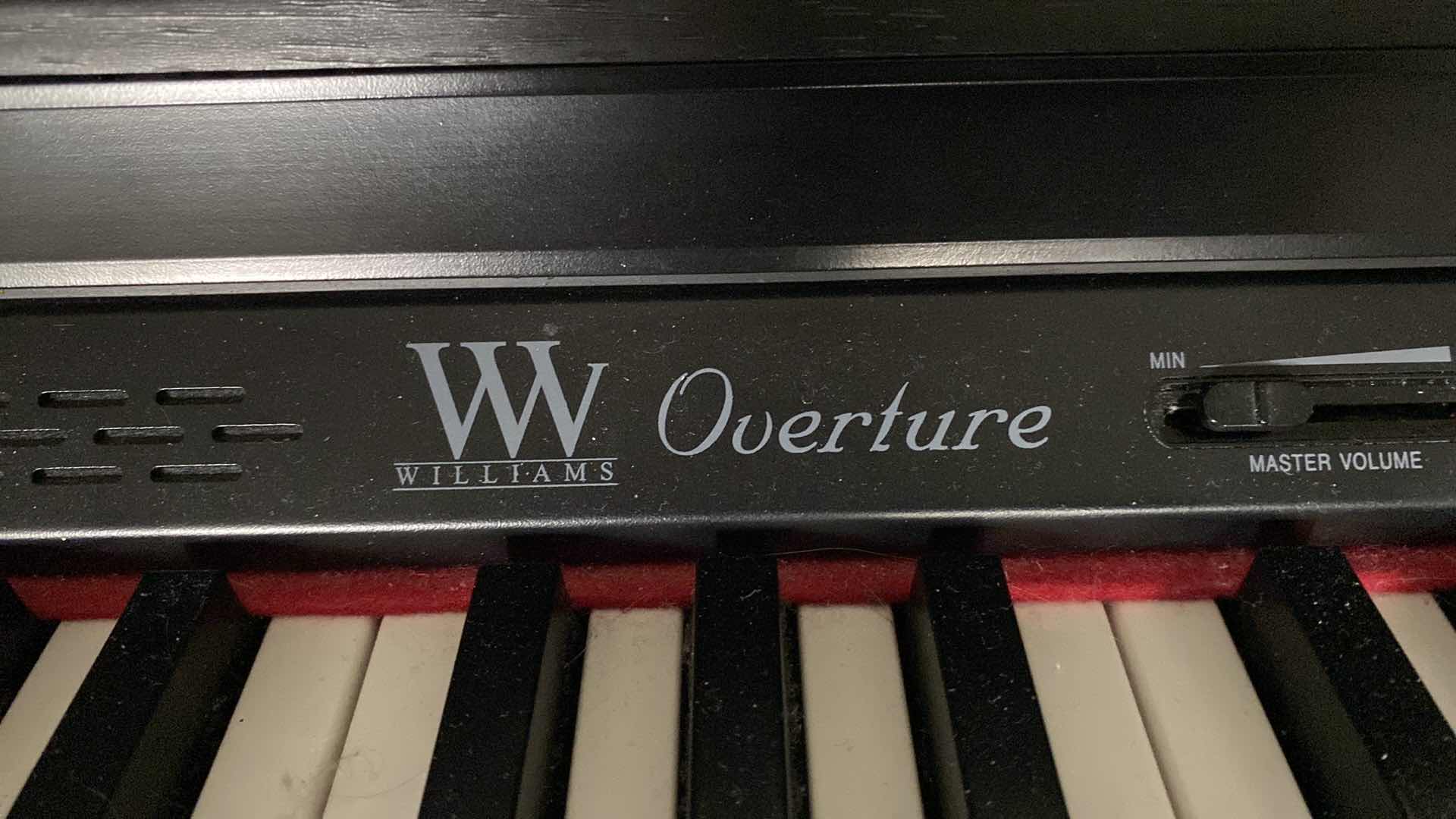 Photo 1 of WILLIAMS OVERTURE PLUG IN PIANO WITH BENCH 54“ x 18“ H 33”