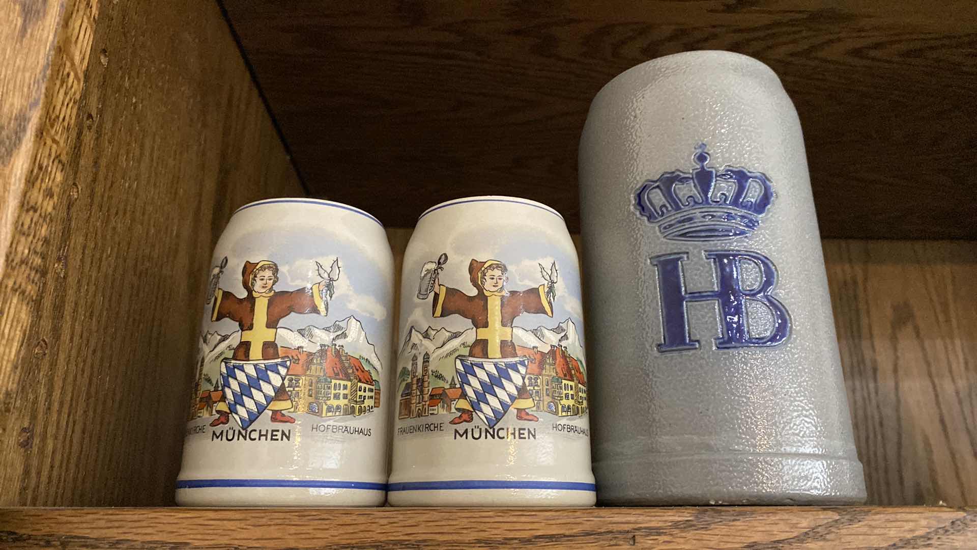 Photo 1 of 3-MUGS FROM HOFBAUERN HAUS MUNICH GERMANY