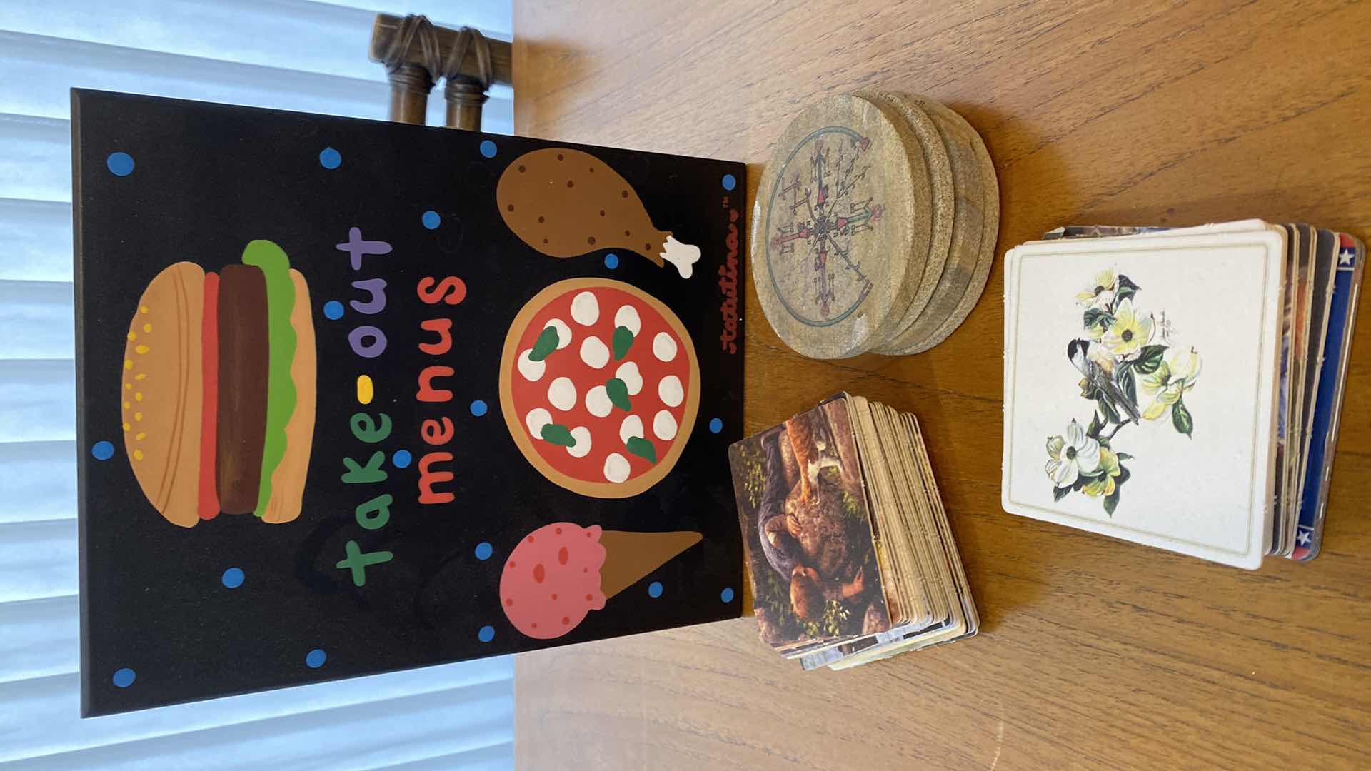 Photo 1 of COASTERS AND TAKE OUT MENUS BOX