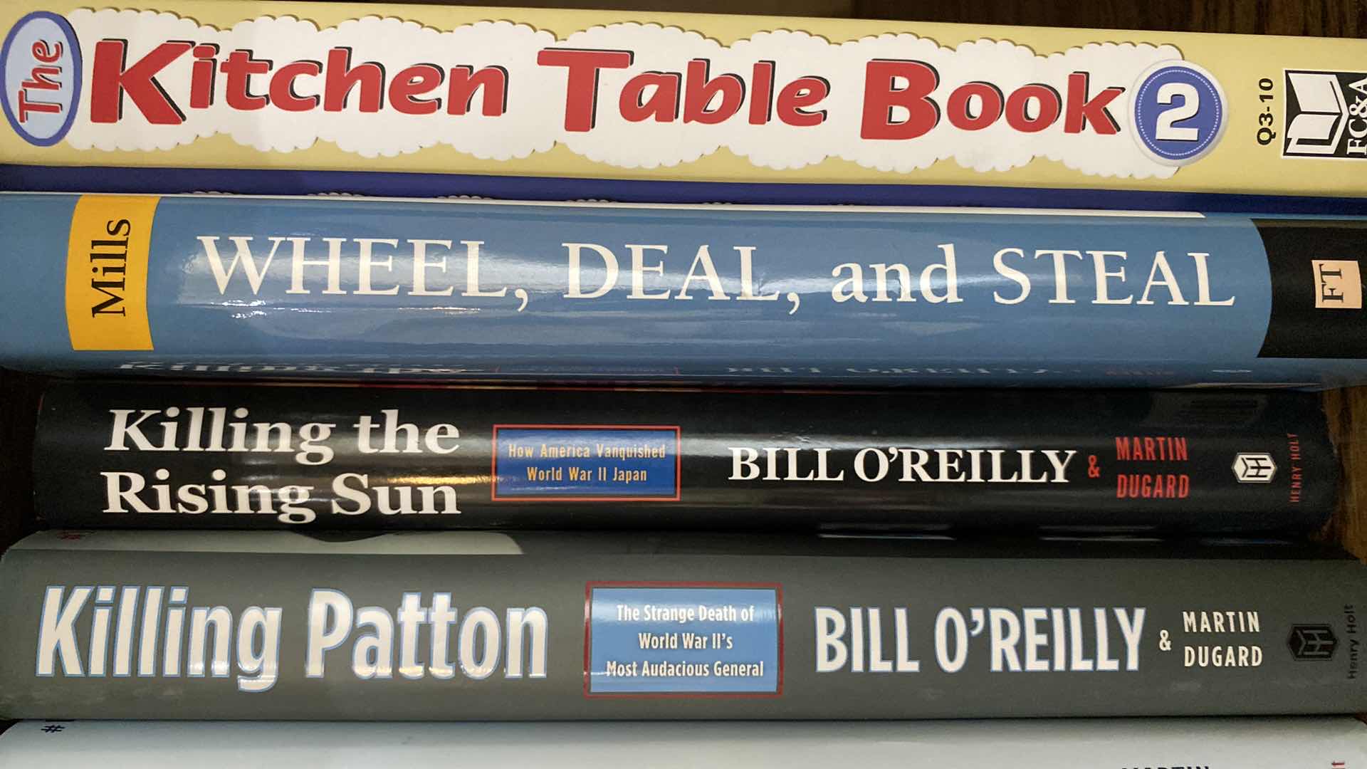 Photo 1 of SHELF OF POLITICAL AND HISTORIC BOOKS BILL O’REILLY AND MORE