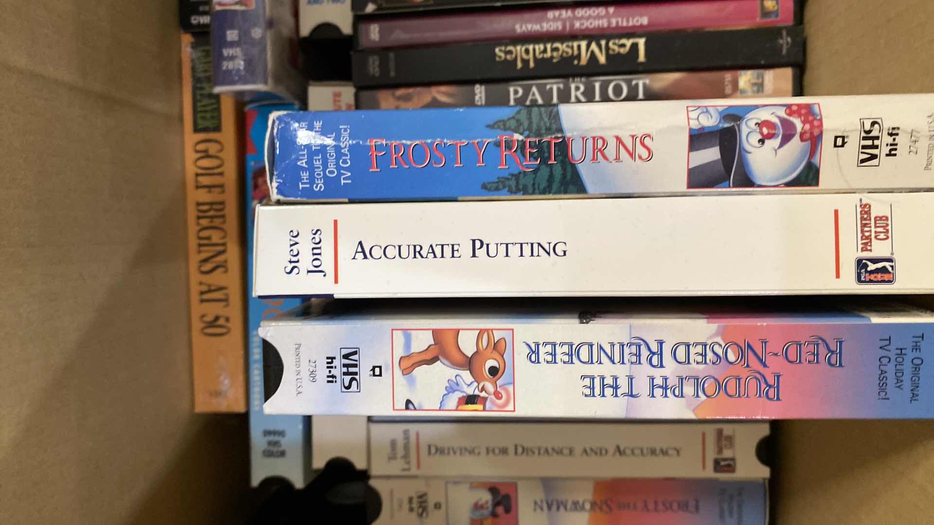 Photo 1 of LARGE BOX OF DVD AND VHS MOVIES