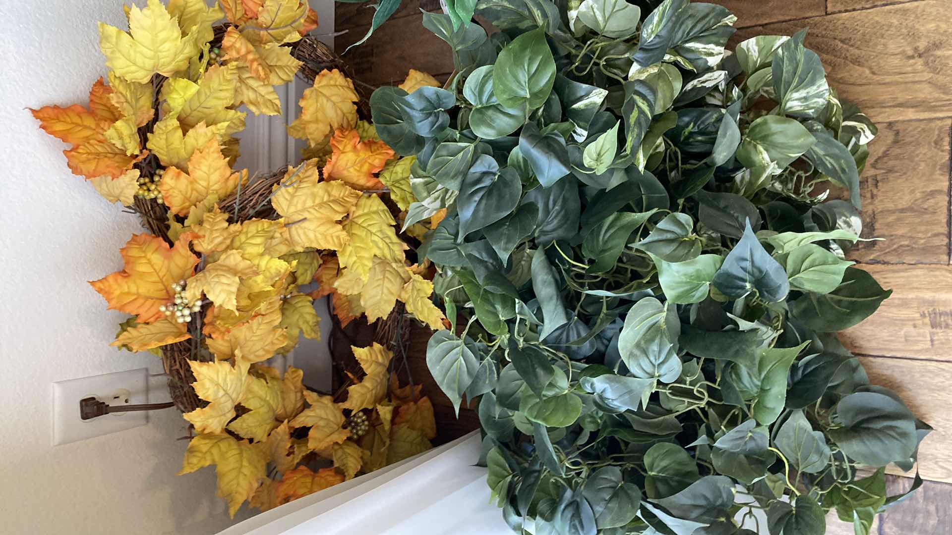 Photo 1 of 6’ FAUX FICUS TREE. AND ASSORTED GREENERY