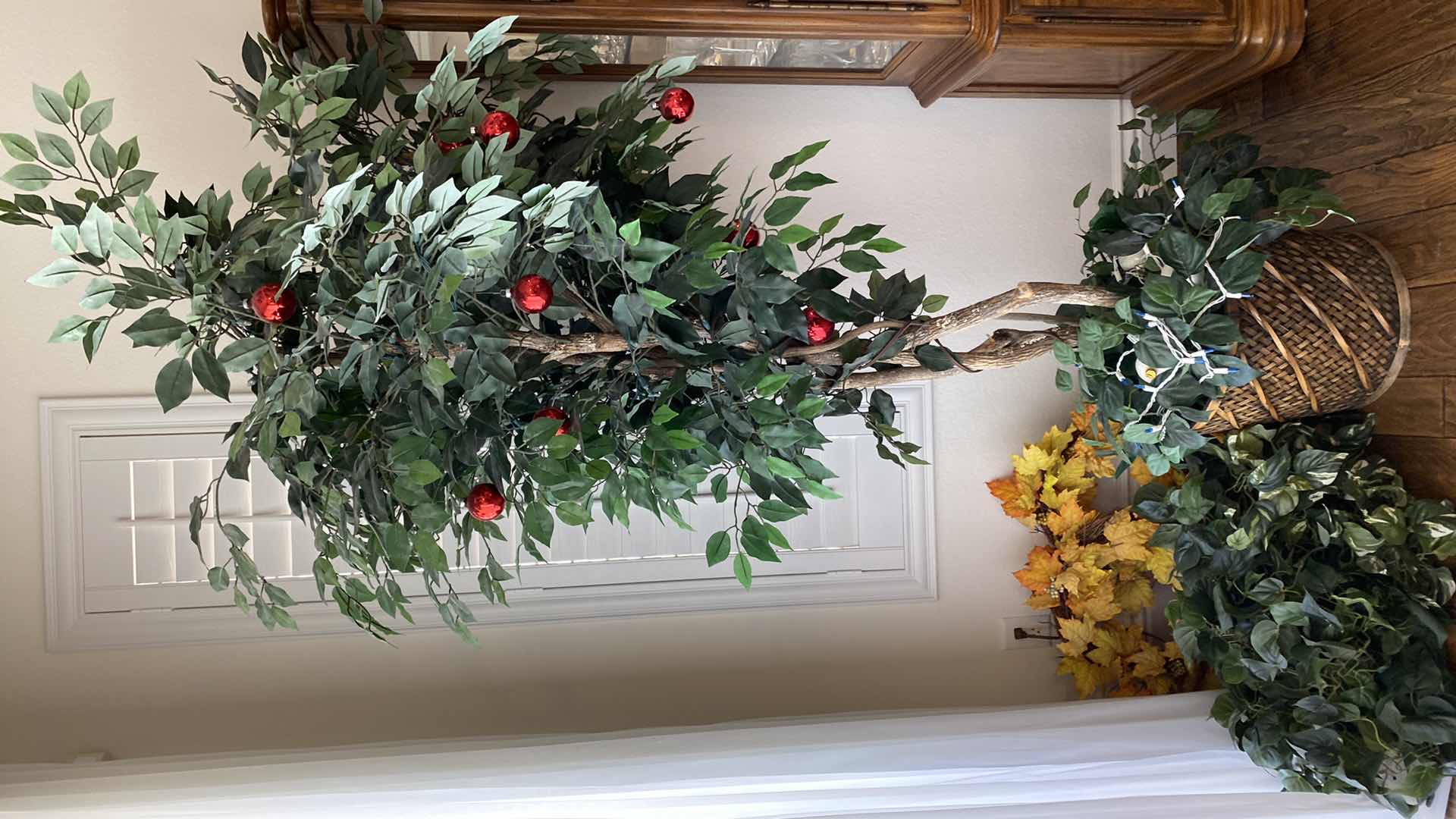 Photo 1 of 6’ FAUX FICUS TREE. AND ASSORTED GREENERY