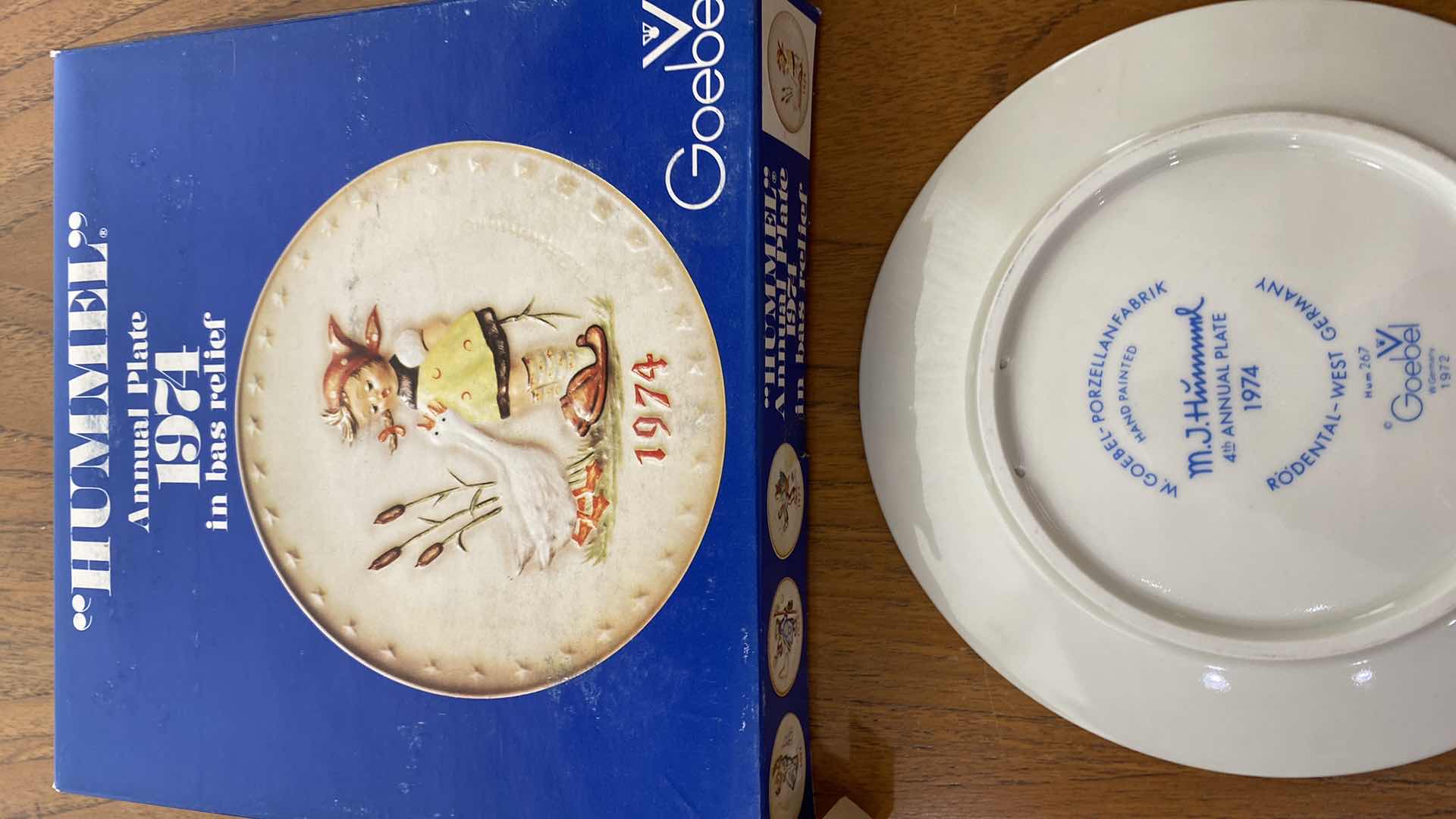 Photo 1 of J HUMMEL COLLECTOR PLATES YEARS 1971 to 1974