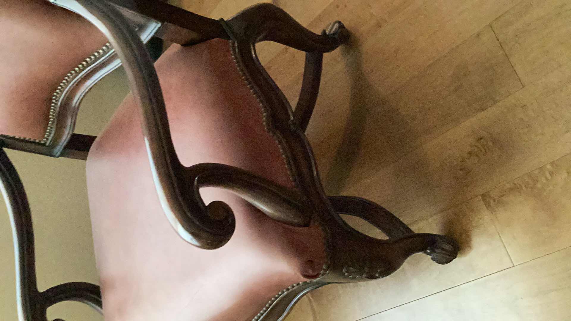 Photo 5 of EASTERN LEGENDS  WOOD AND LEATHER CHAIR 27” x 50”