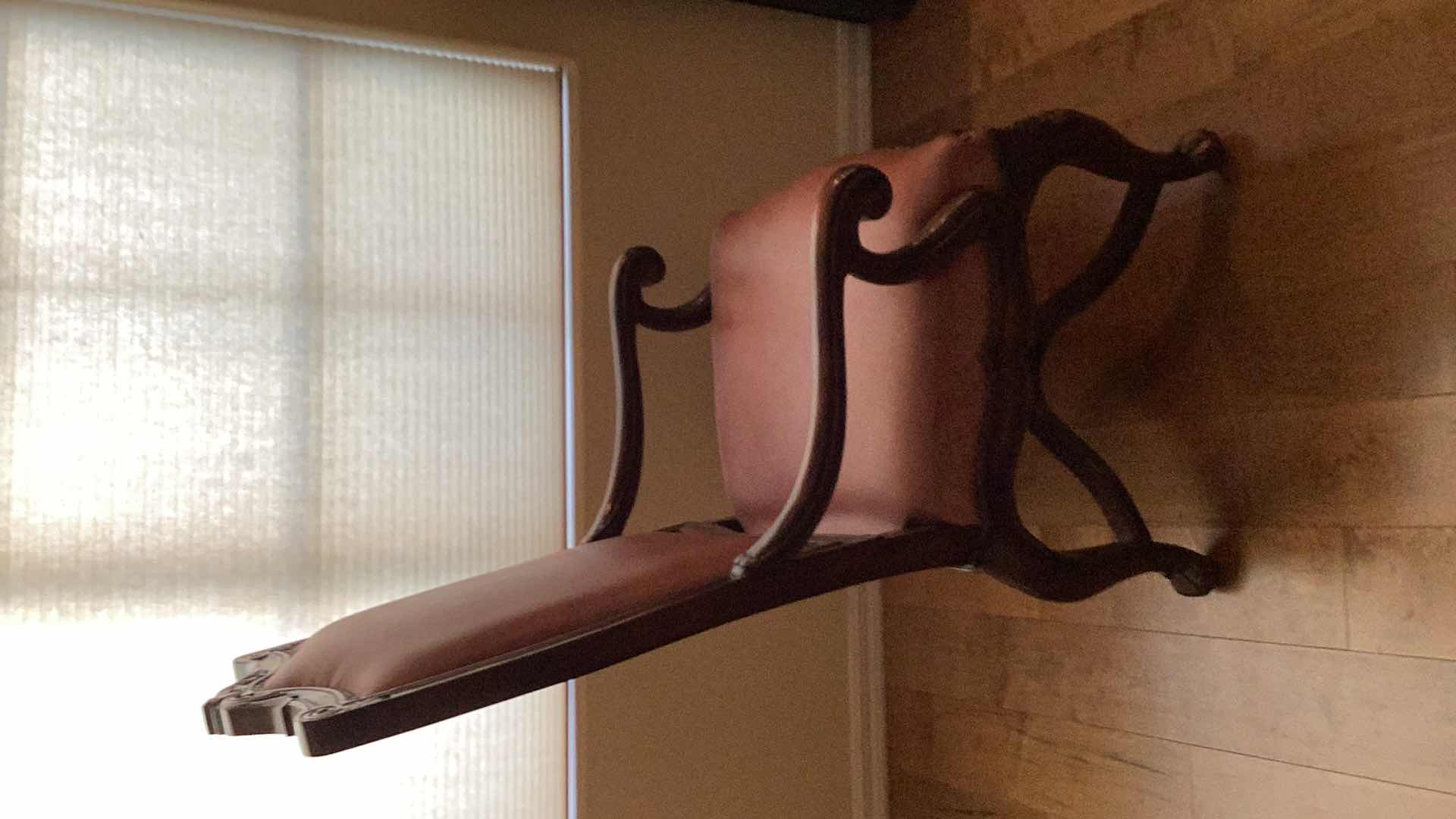 Photo 3 of EASTERN LEGENDS  WOOD AND LEATHER CHAIR 27” x 50”