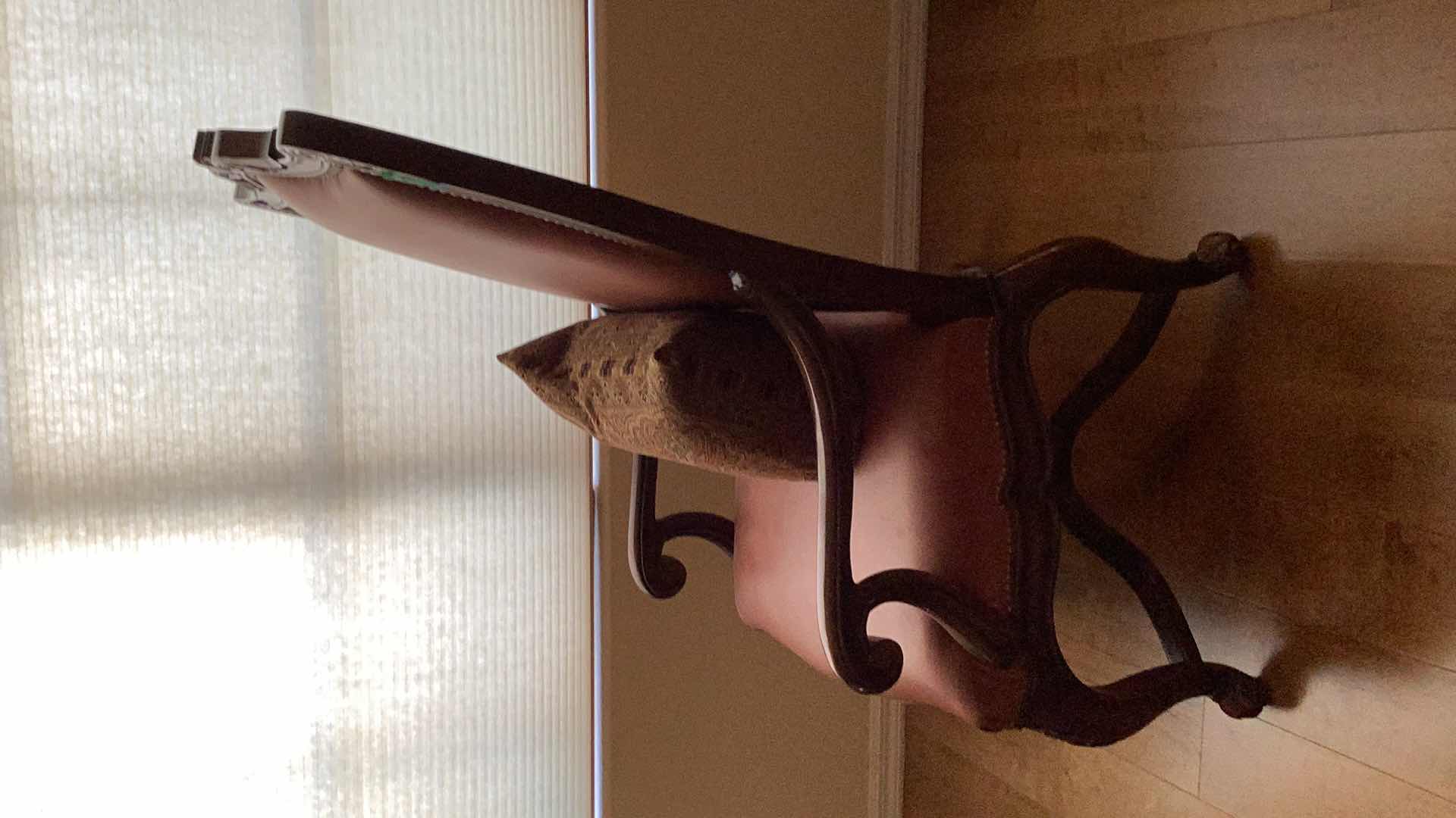 Photo 3 of EASTERN LEGENDS  WOOD AND LEATHER CHAIR 27” x 50”