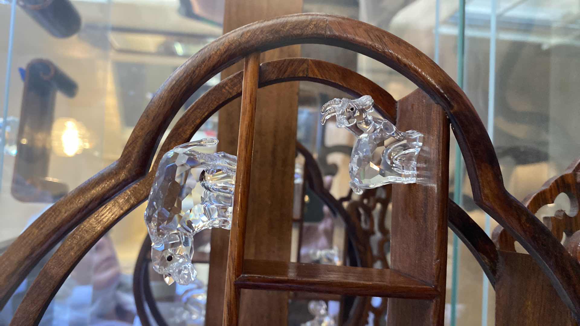 Photo 1 of 7 SWAROVSKI CRYSTAL ANIMALS ON DISPLAY STAND EST. VALUE $750