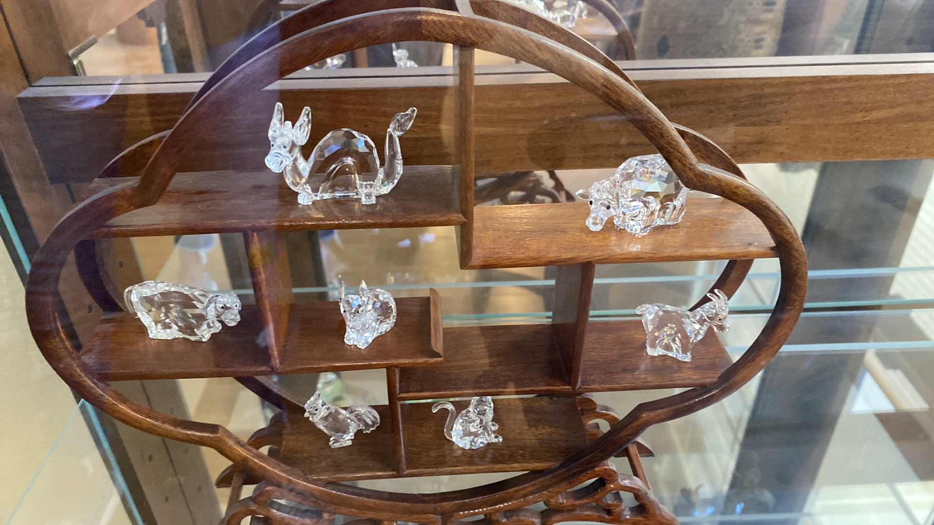 Photo 1 of 7 SWAROVSKI CRYSTAL ANIMALS ON DISPLAY STAND EST. VALUE $750